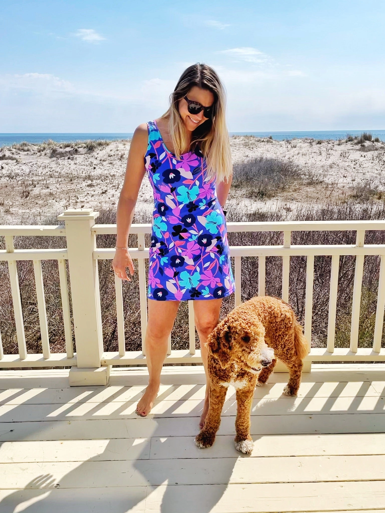 Bali Tank Dress Jungle Flower Chilly Weather Layer