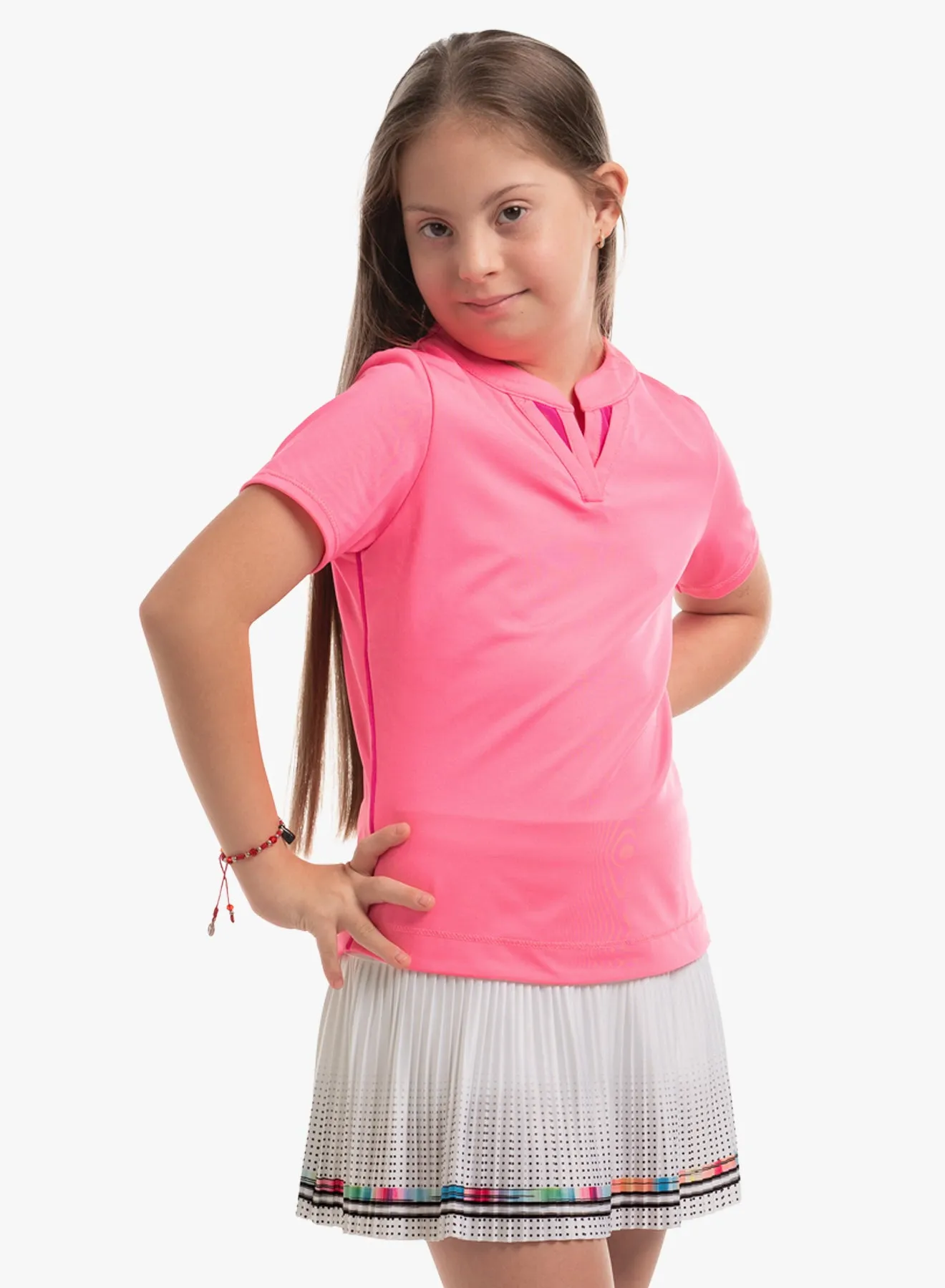 Double V Short Sleeve AntiStaticFabric Sheer Overlay Material