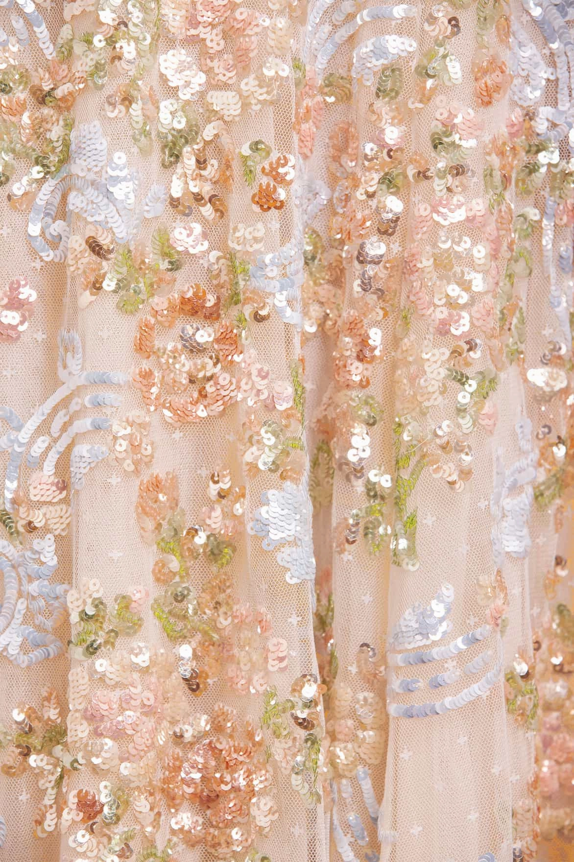 Stylish Design Smooth Surface Baroque Floral One-Shoulder Ankle Gown