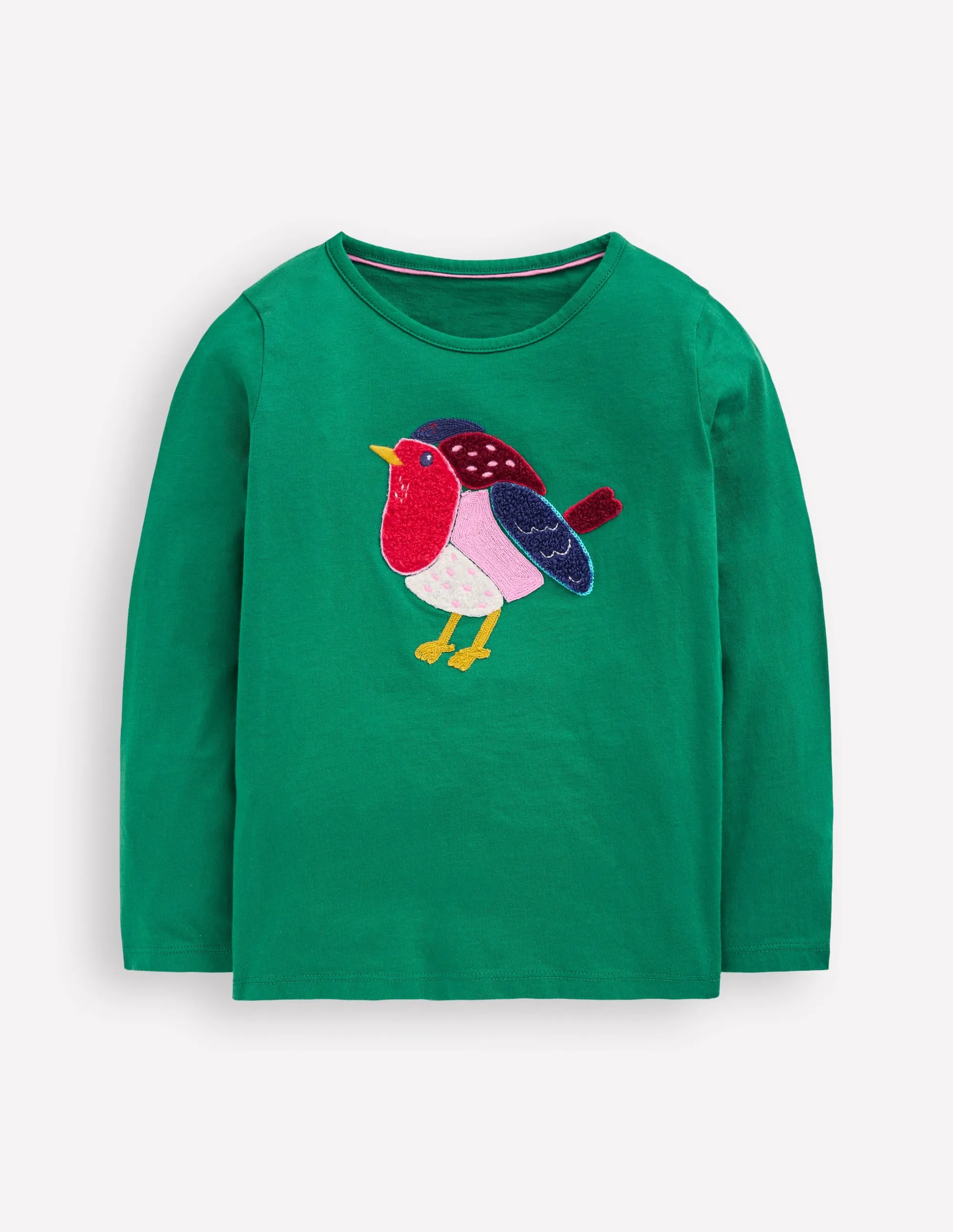 Long Sleeve Boucl T-shirt-Pine Green Robin Workout