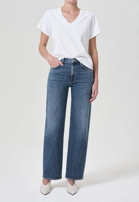 Night Out Parent Style Relaxed Style Bold Harper Mid Rise Relaxed Straight Leg Jean in Fix