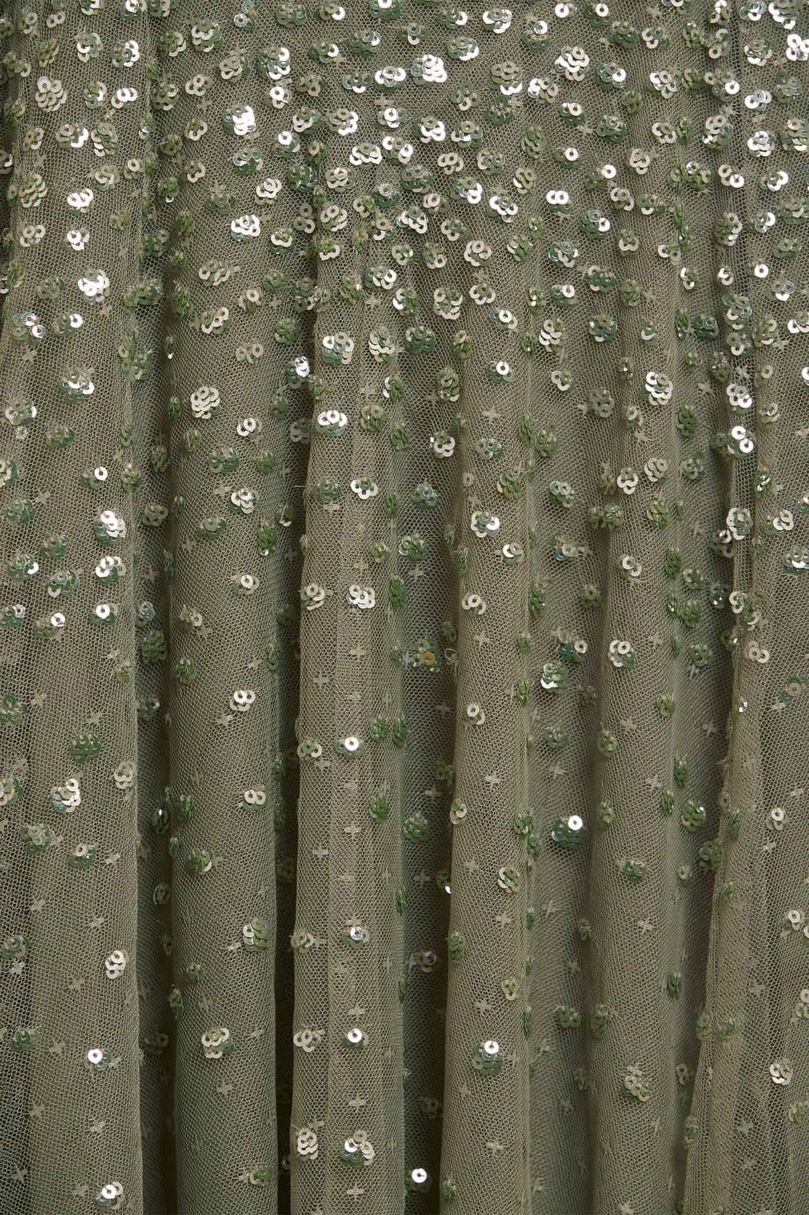 Dappled Sequin Cape Ankle Gown Timeless Comfort