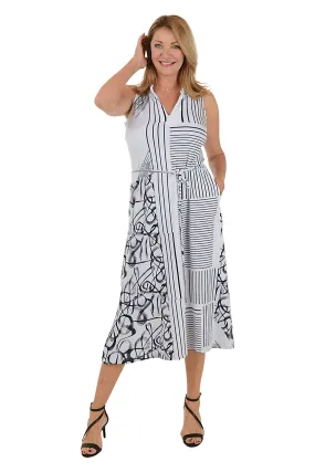 Clean Lines Night Style Belle Ruffle Neck Sleeveless Maxi Dress