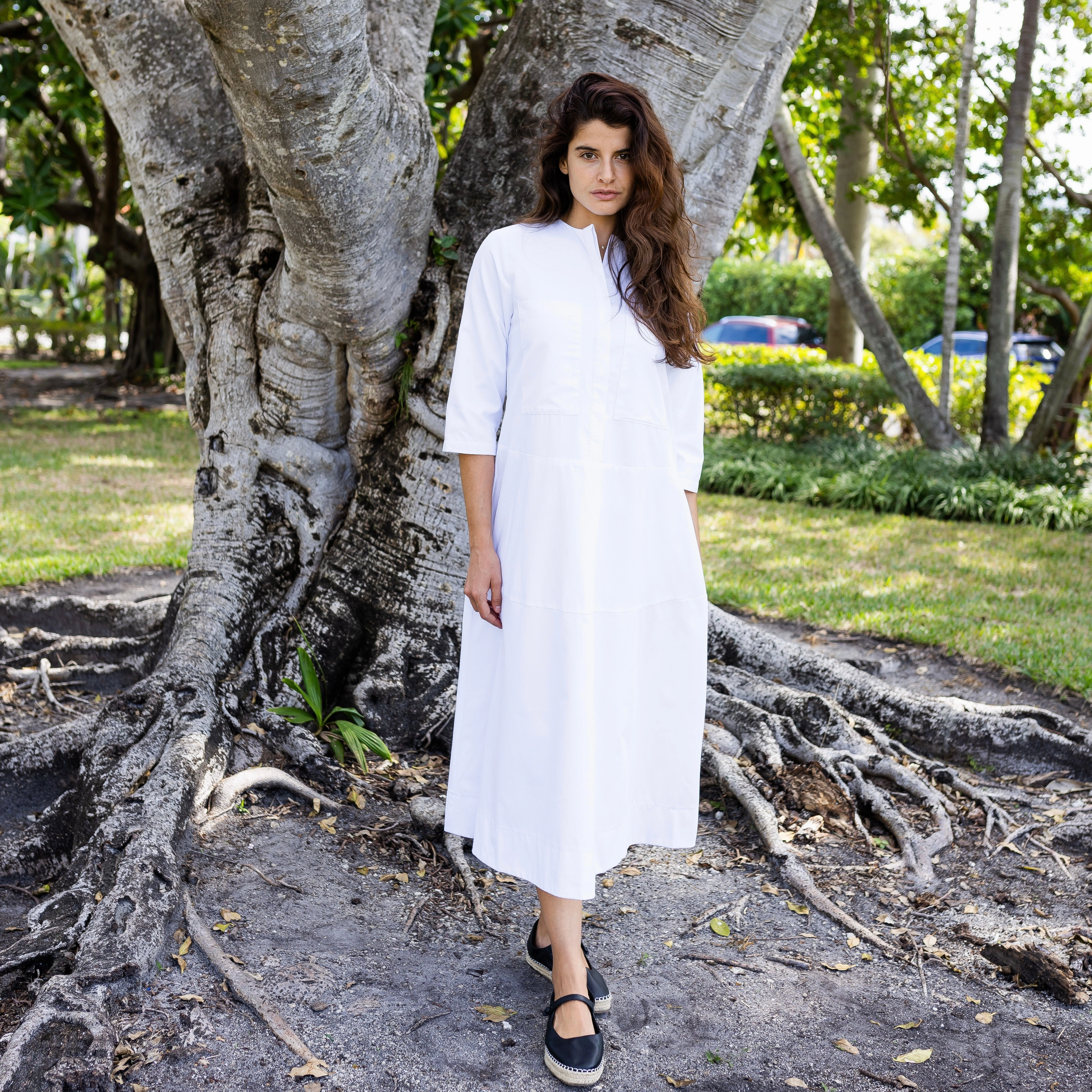 Perfect Cut Everyday Style Belle Dress | White [Final Sale]