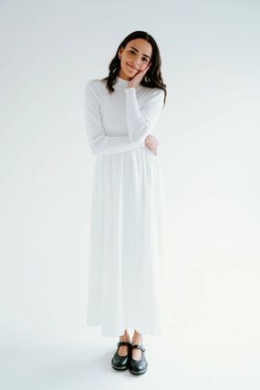 Clean Aesthetic Smart and Sleek Beth Temple Dress