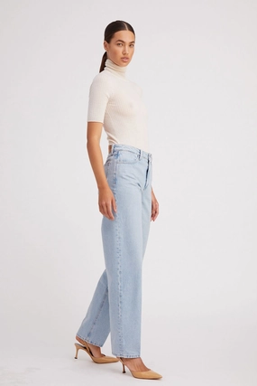 Bianca Wide Leg Tapered Denim FlexibleCuff