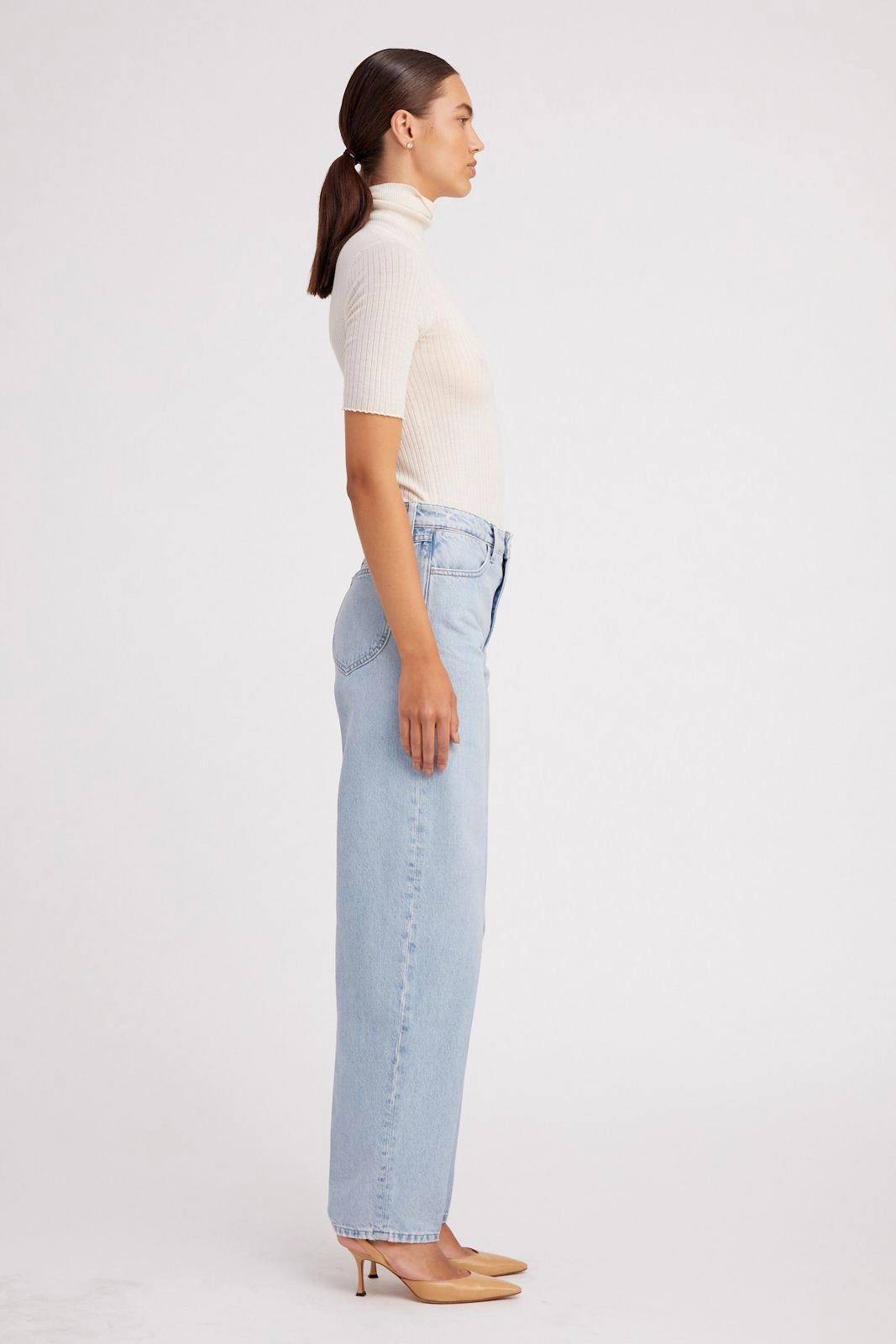 Bianca Wide Leg Tapered Denim Hidden Ventilation Zones