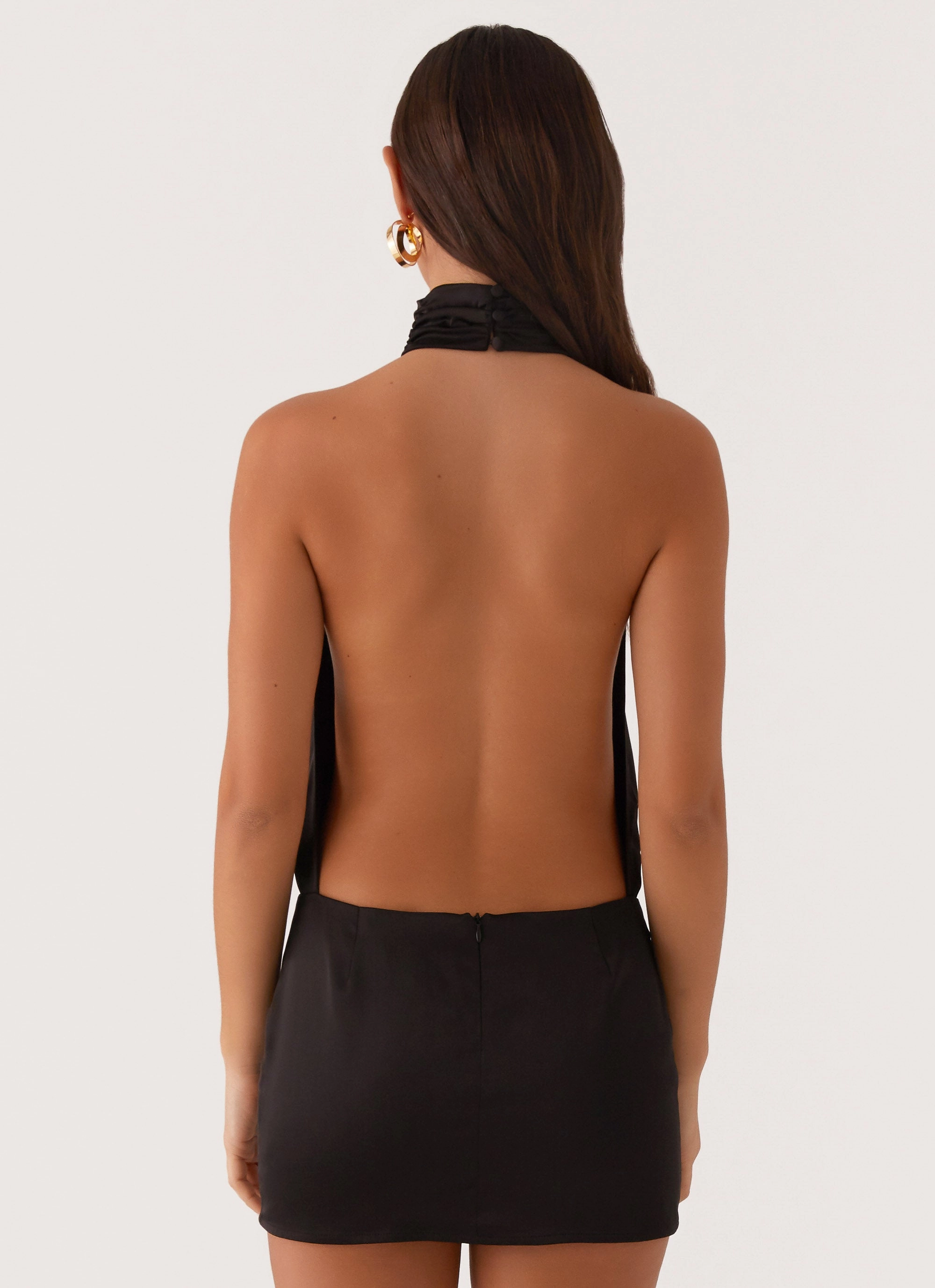 Birdie Halterneck Mini Dress - Black