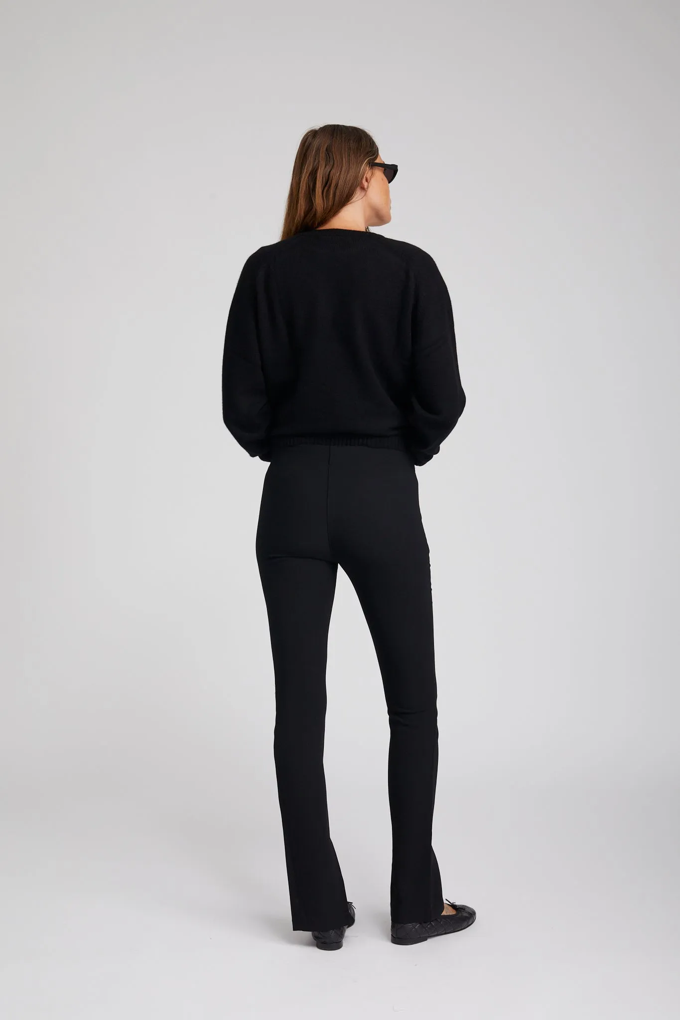 Black Crepe Ankle Zipper Pants Modern Style Chic Appeal