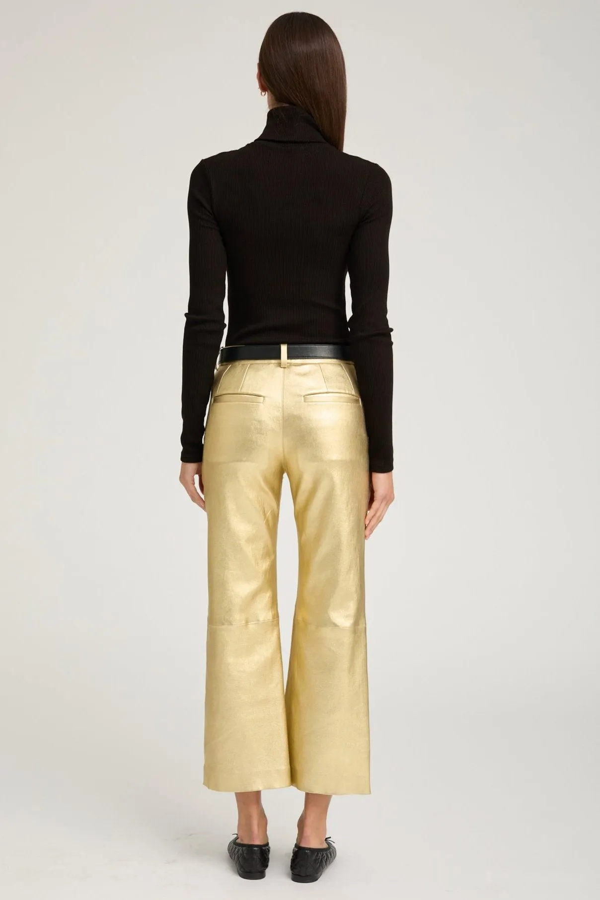 Black Rib Long Sleeve Turtleneck Odor Neutralizing Technology