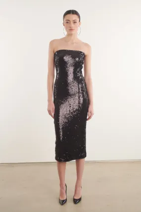 Black Sequin Tube Dress Walk Easy Soft Vibes
