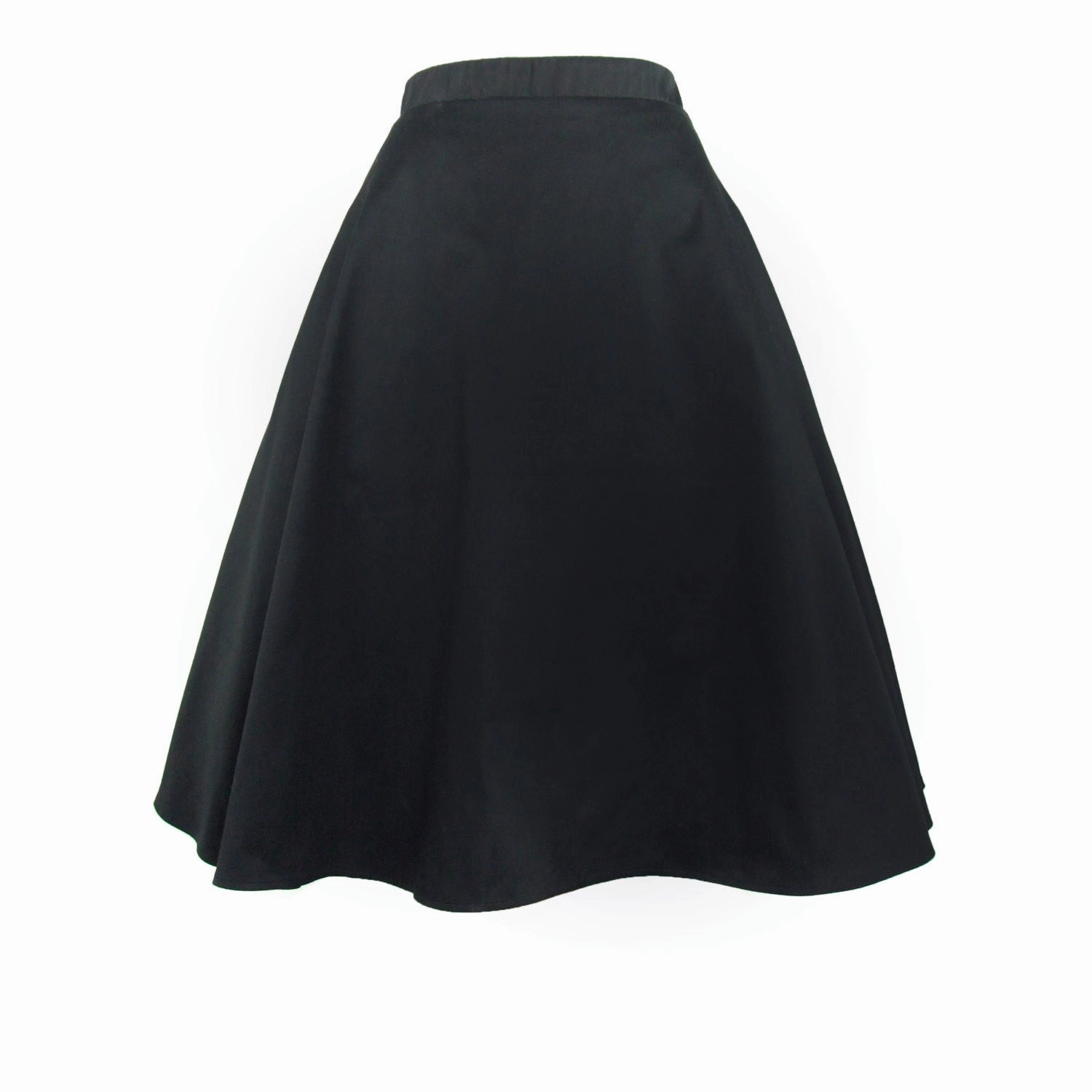 Bold Finish Black  Full  Circle  Skirt #FS-B643