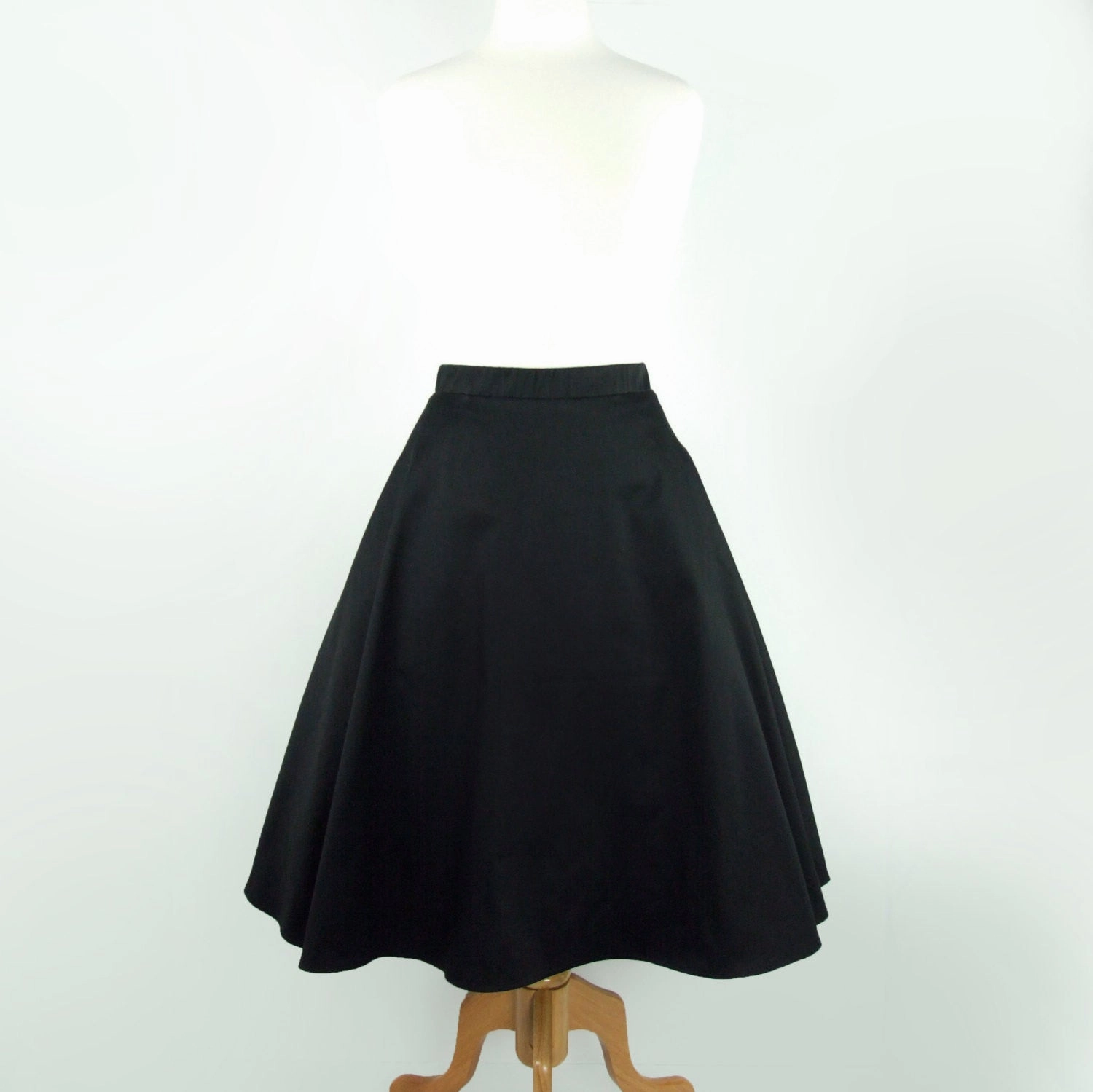Black  Full  Circle  Skirt #FS-B643 Easy Fashion Global Inspiration