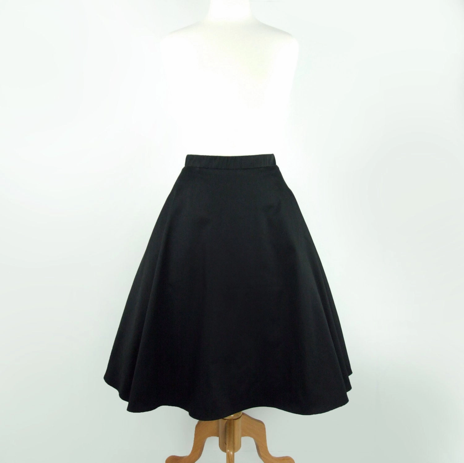 Cozy Vibes City Ready Black  Full  Circle  Skirt #FS-B643