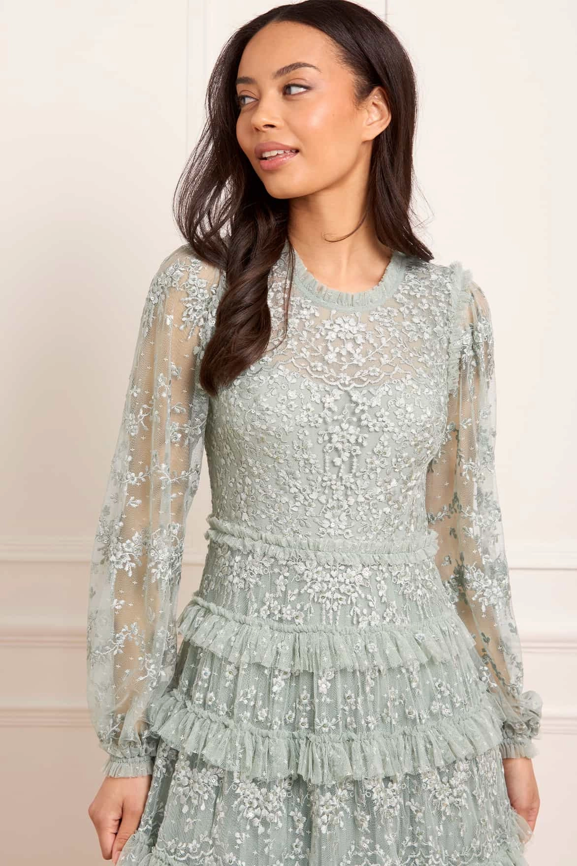 Blossom Lace Ankle Gown Chic boho dress Neat Finish