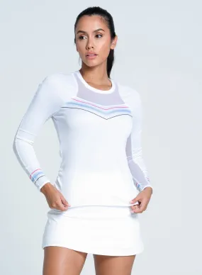 HighNeckline Blue Streak Long Sleeve