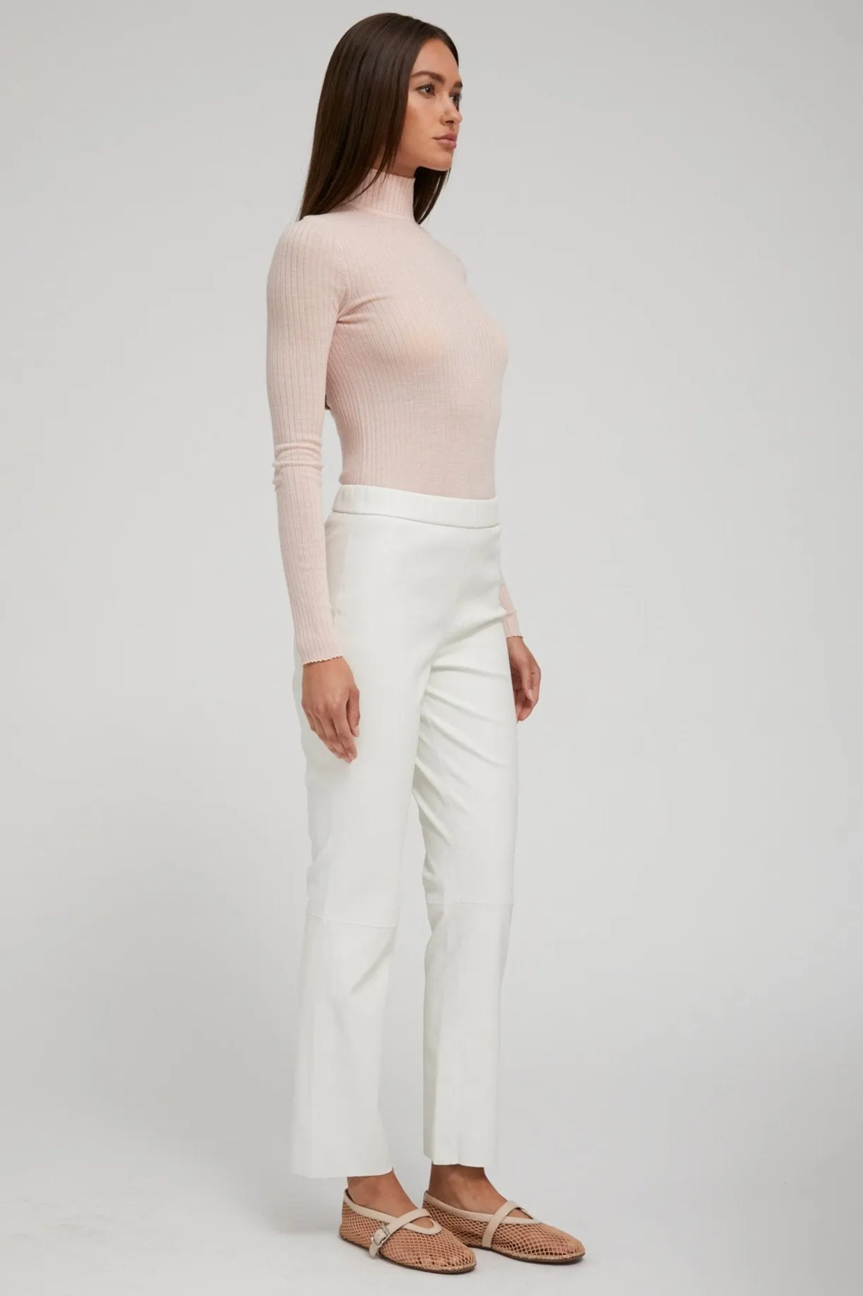 Blush Cashmere Mock Neck SheerLayering Timeless Cut
