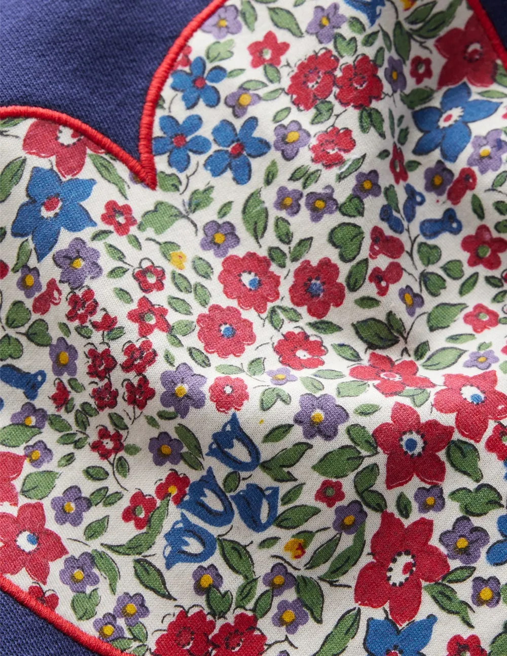 Versatile and Stylish Bobbie Appliqu Sweatshirt-Starboard Blue Hearts