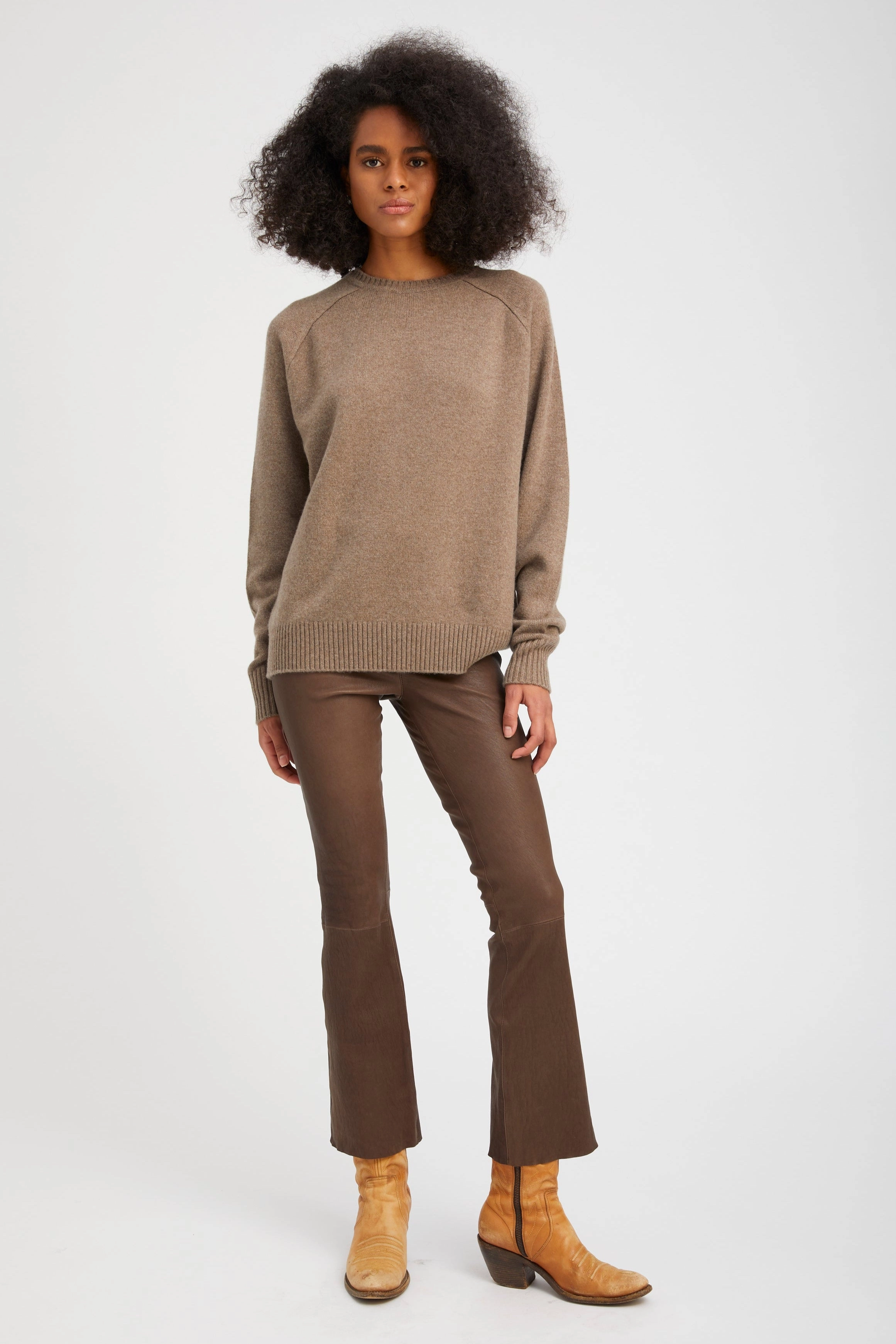 Urban Commuter Beach Walk Silky Soft Truffle Leather Ankle Flare