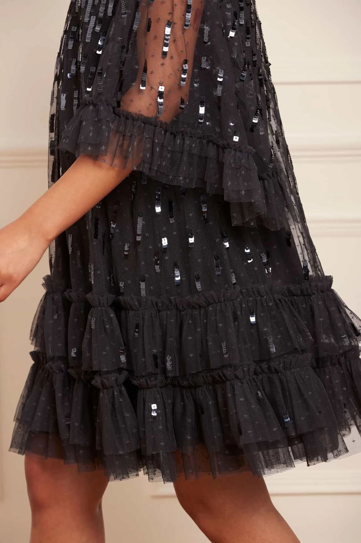 Sequin Dash Mini Dress spring fresh Wedding guest