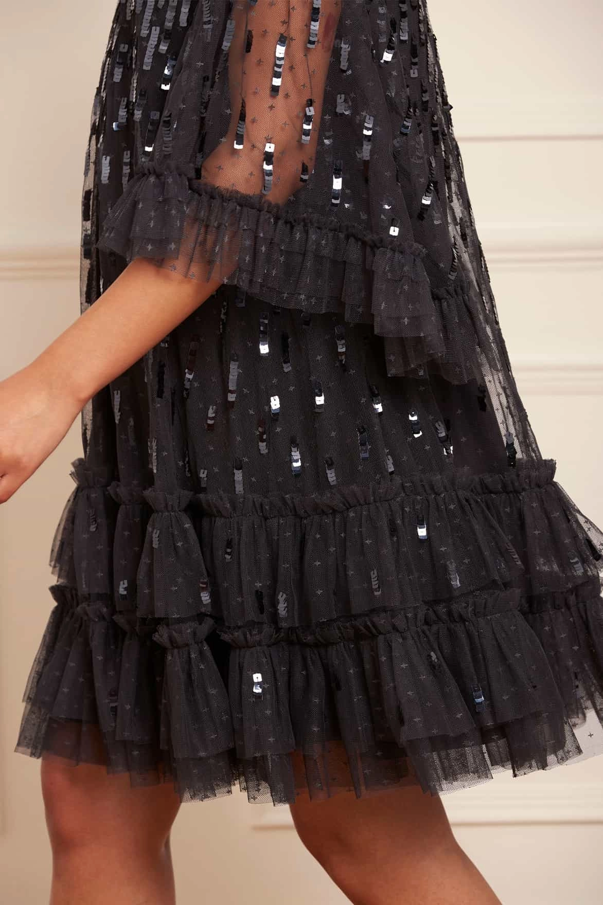 Sequin Dash Mini Dress Evening Chic