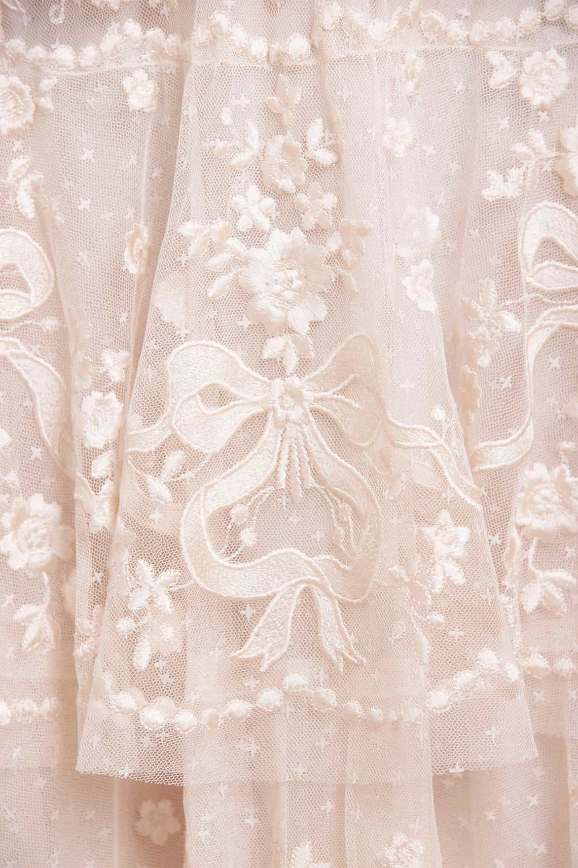 Gentle Aesthetic Sunset Glow Bonnie Bow Gown