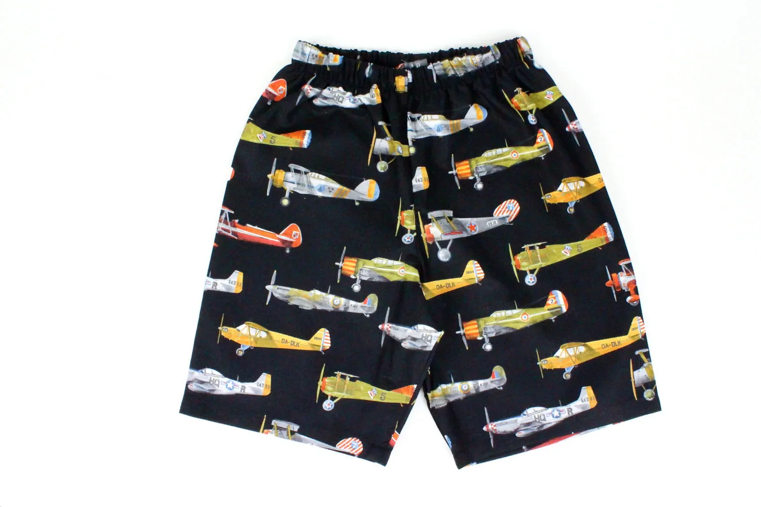 Boy's Vintage Airplanes Shorts# BS-A25 Daily Use Double Layered Knees