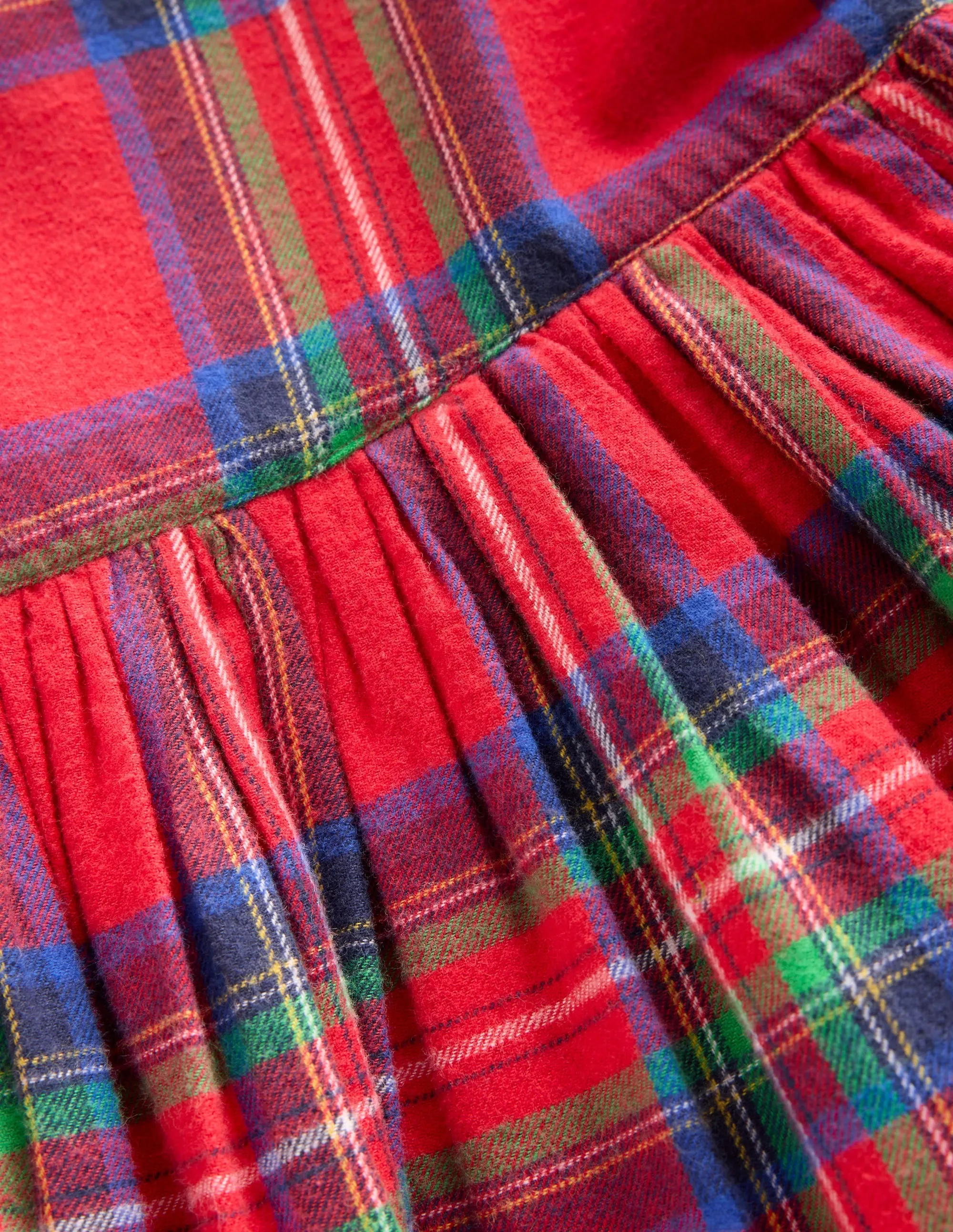 Casual and Stylish Madeline Long Sleeve Dress-Red Check