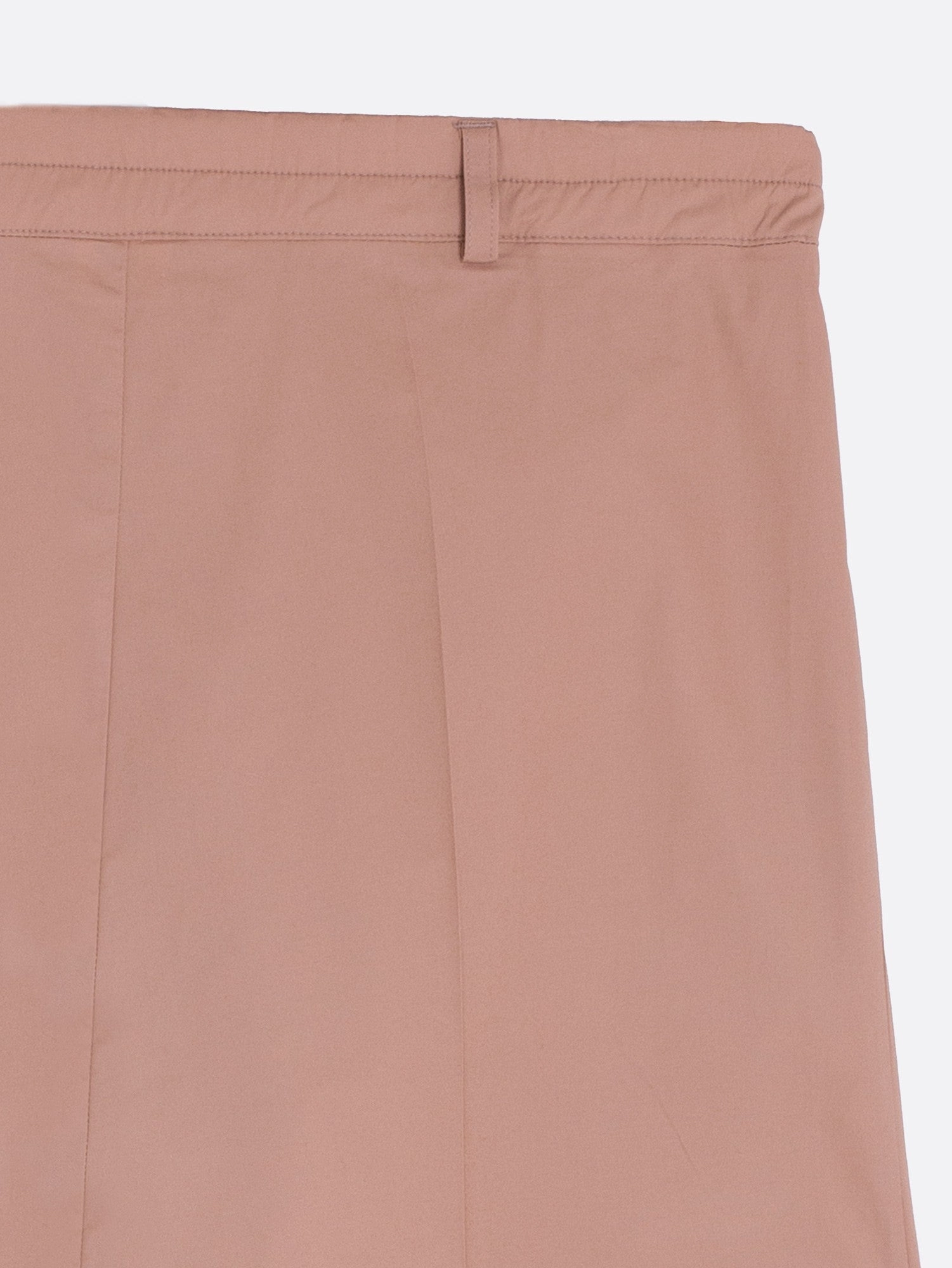 Palazzo Trouser in Beige Poplin Non Clip Classic Comfort