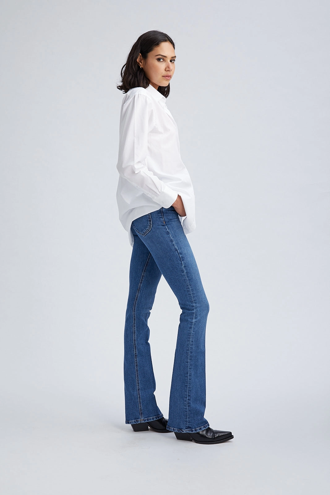 Charlotte Micro Flare Denim Quick Wash