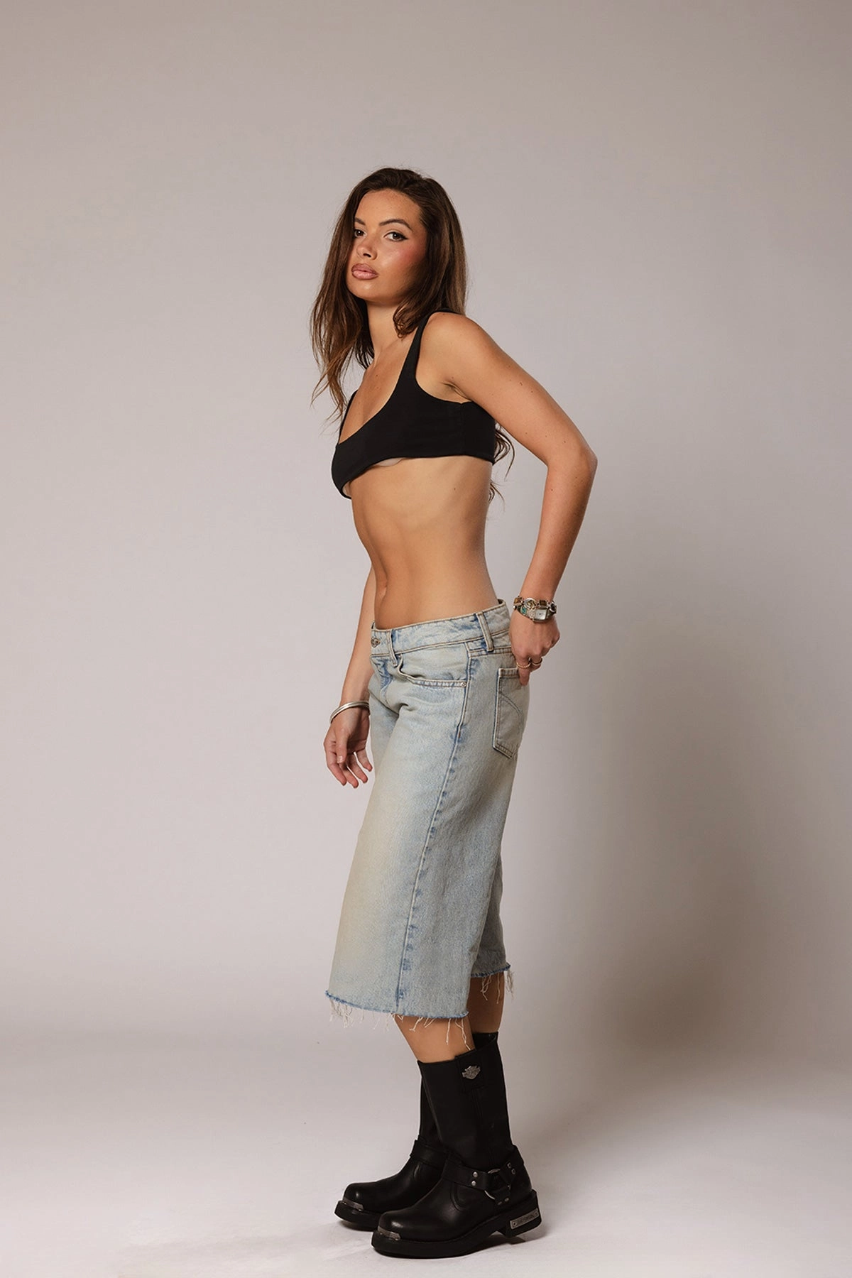 The 17 Jort / Seattle Blue Leather Look volleyball outfit