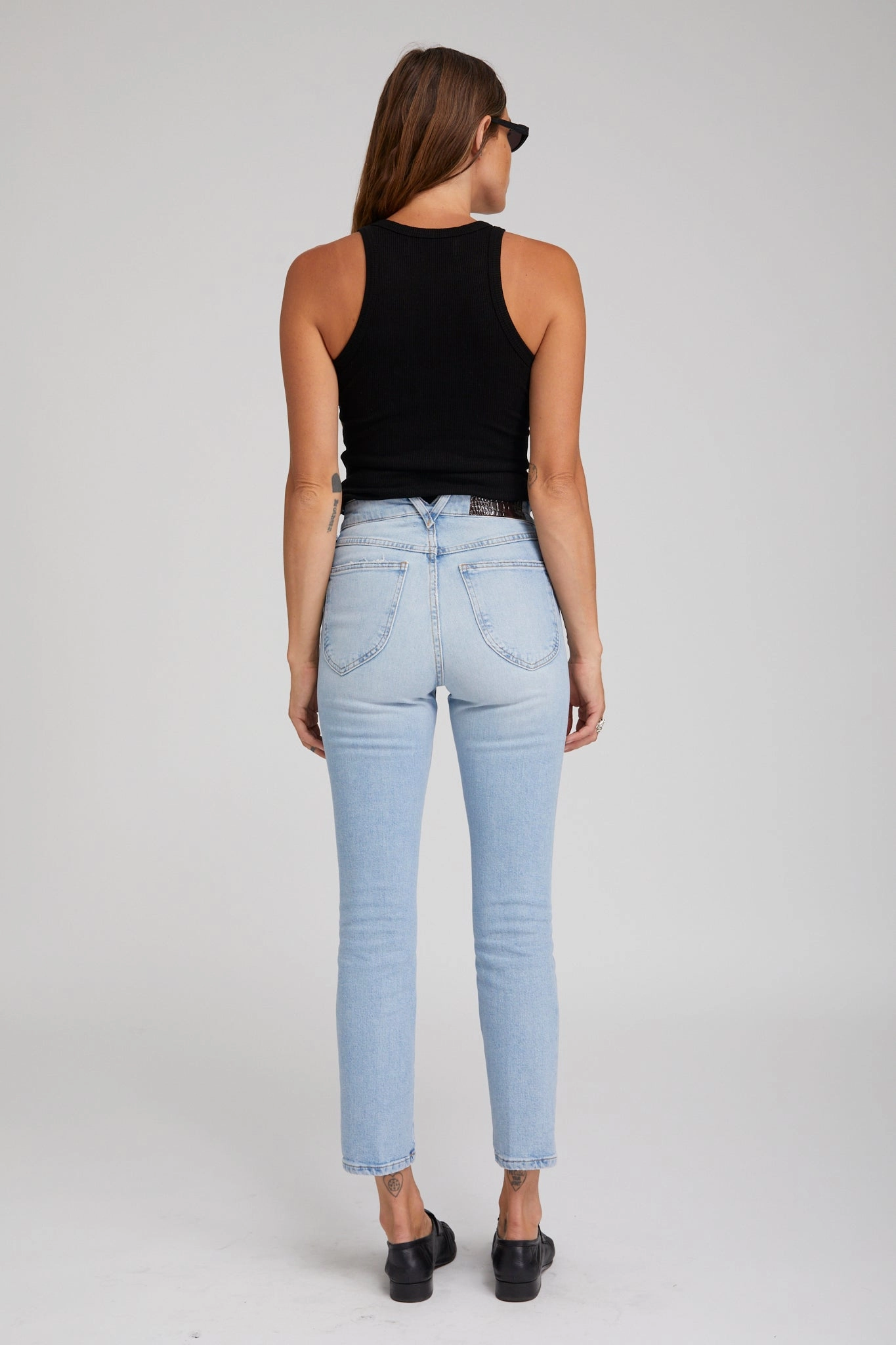 Thermoregulating Fabric Adjustable Cuff System Franoise Cropped Slim Straight Leg Denim