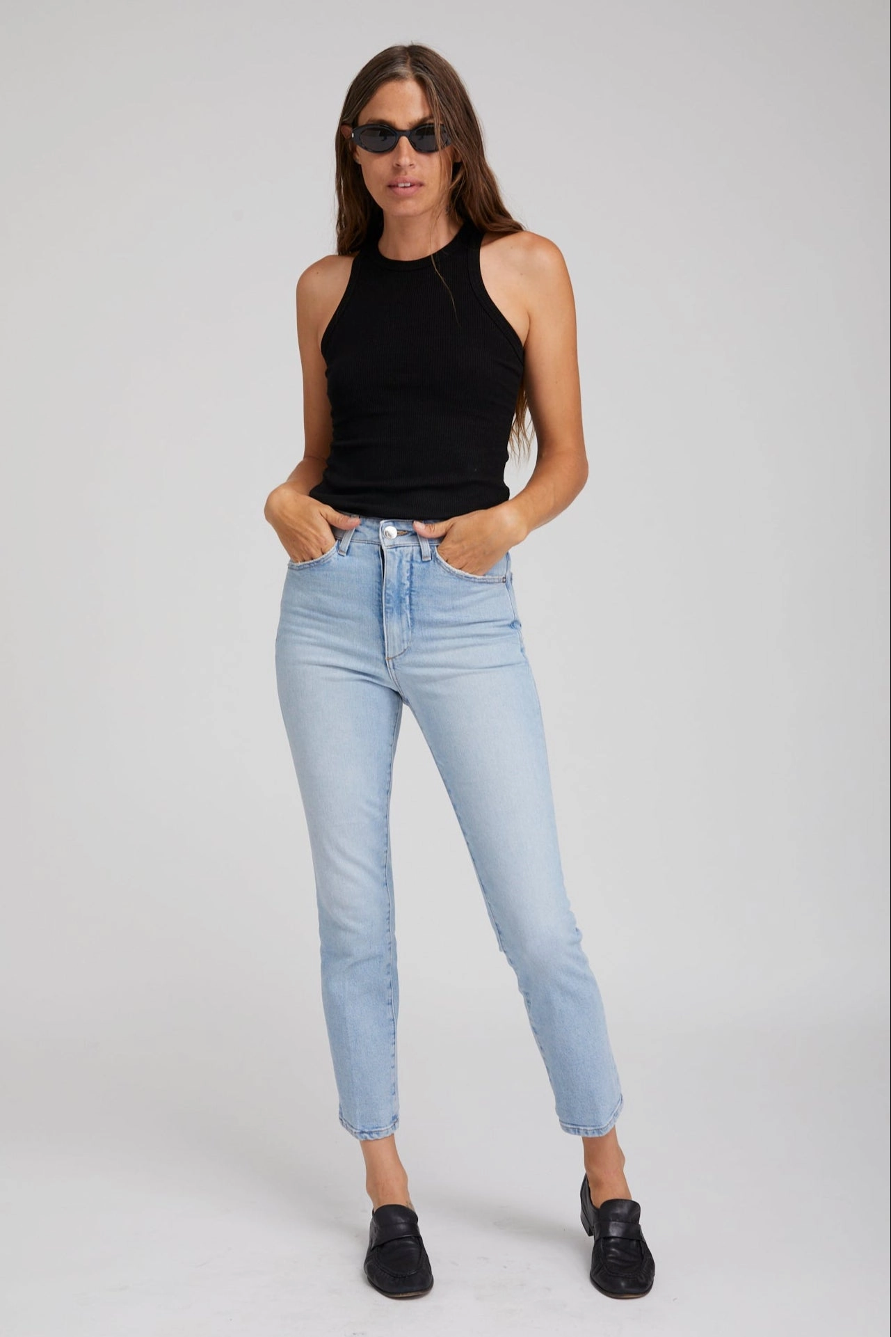 Bonded Seam Technology Franoise Cropped Slim Straight Leg Denim