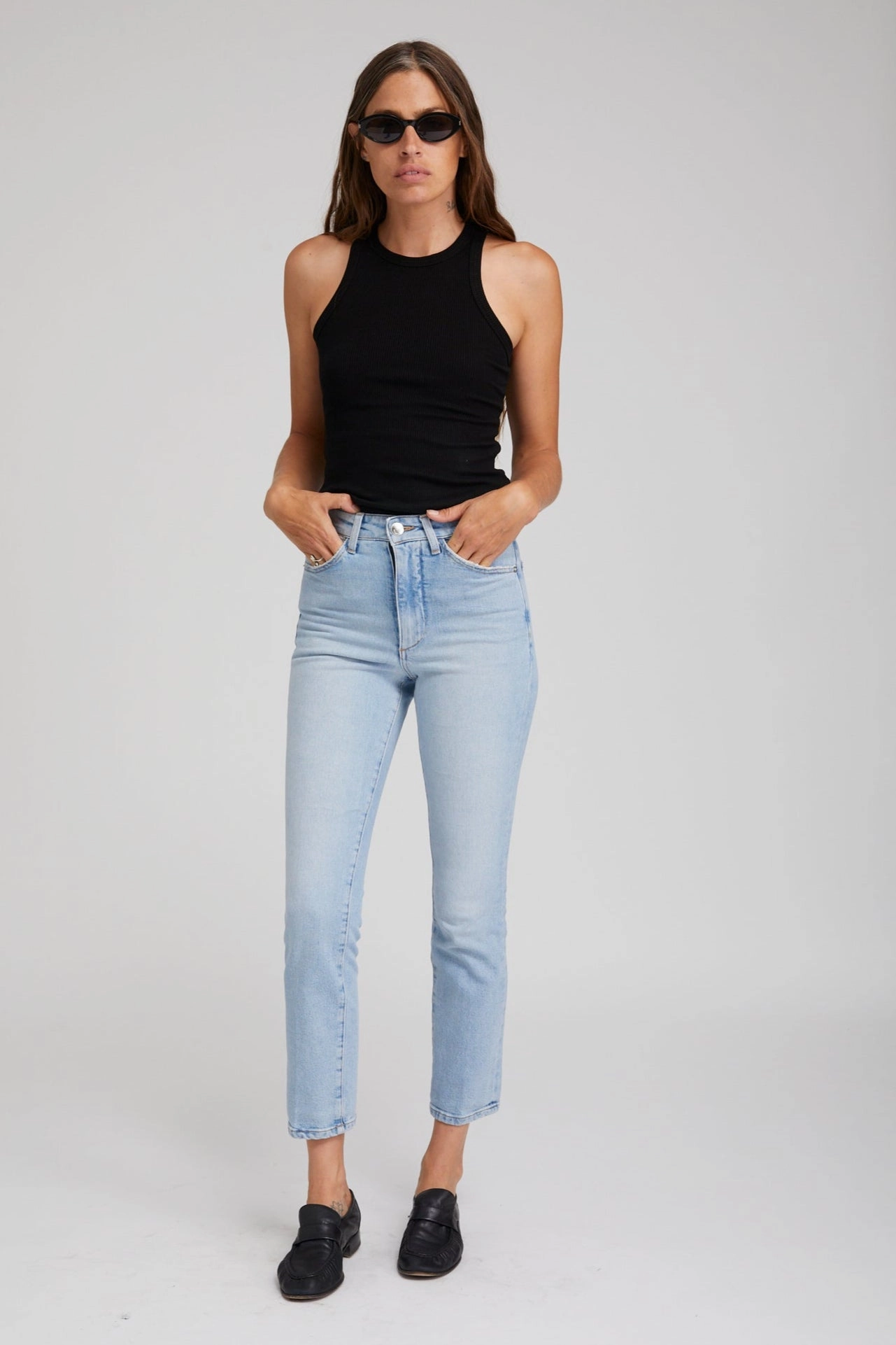 Franoise Cropped Slim Straight Leg Denim SnagProof
