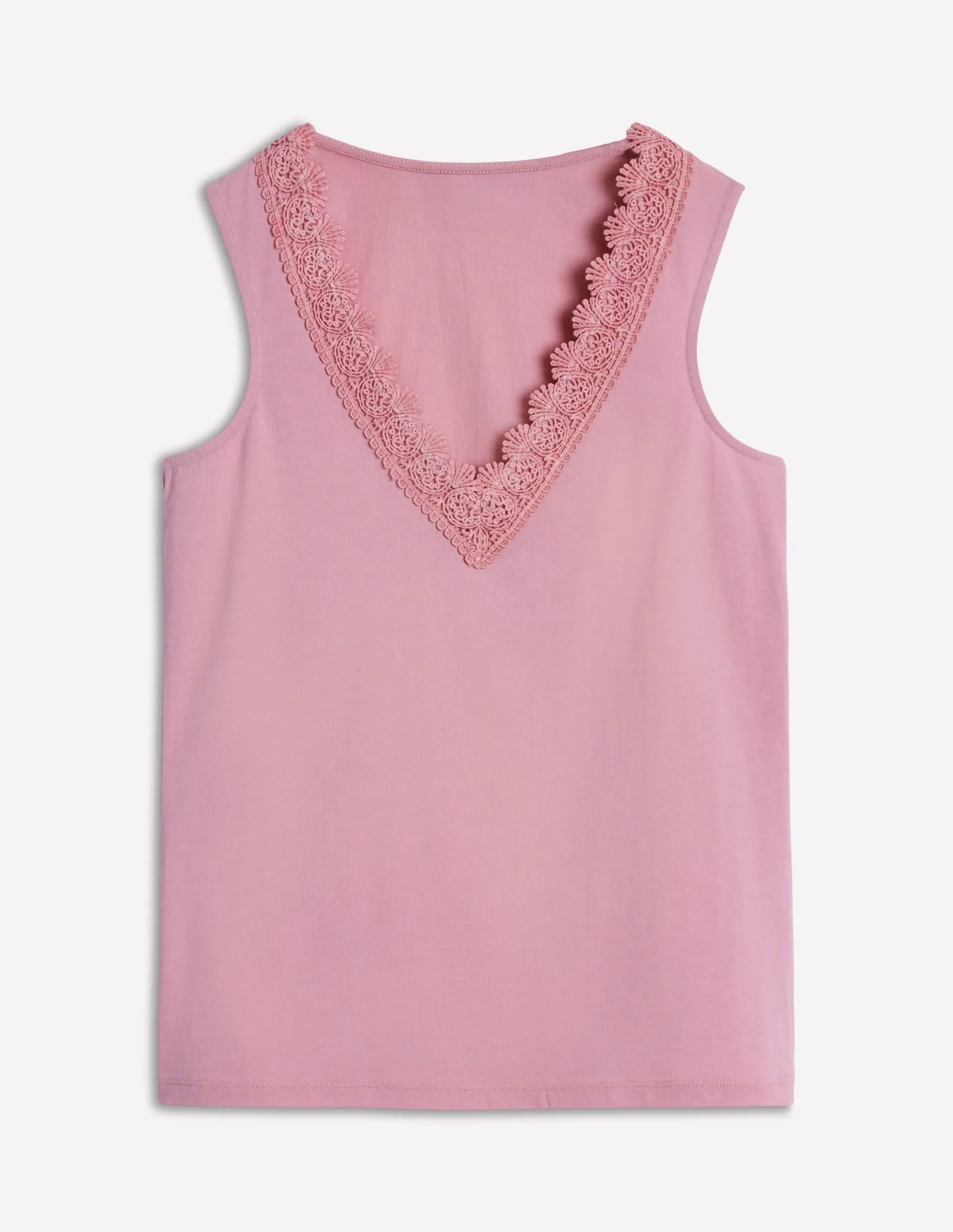 Flora Lace Trim Vest-Iris Pink MinimalistDesign Reinforced Stress Points