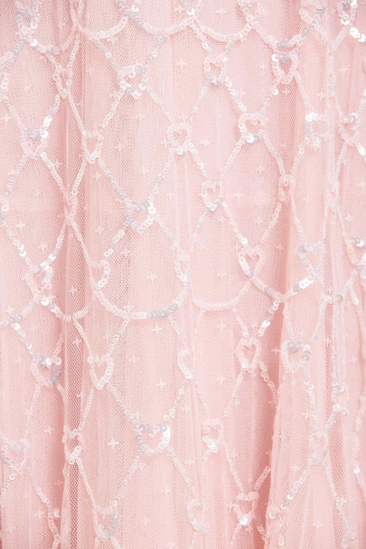 Heart Lattice Ankle Gown Cozy Comfort