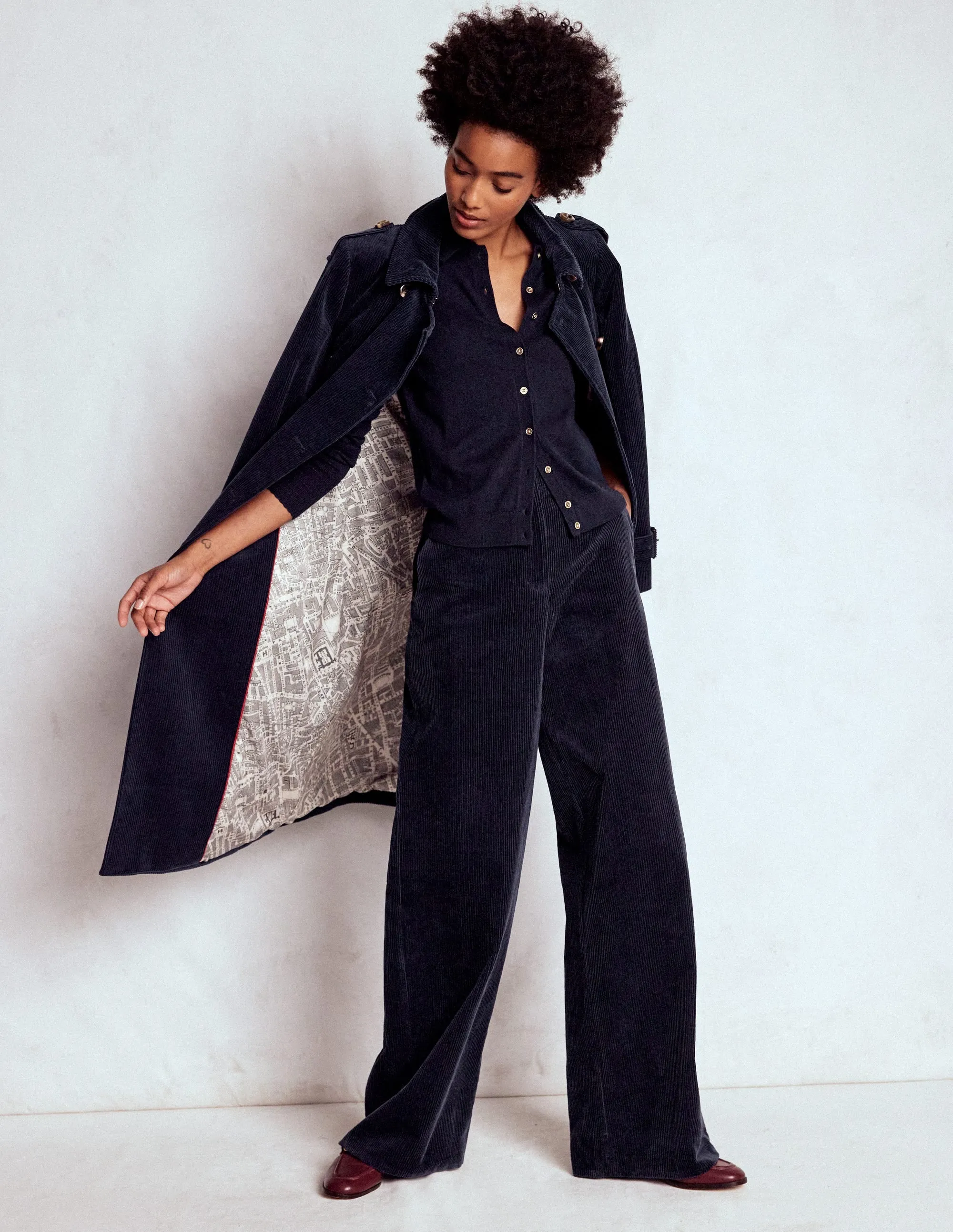 Briony Stitch Cardigan-Navy Low Maintenance Knit Ventilated Mesh Panel