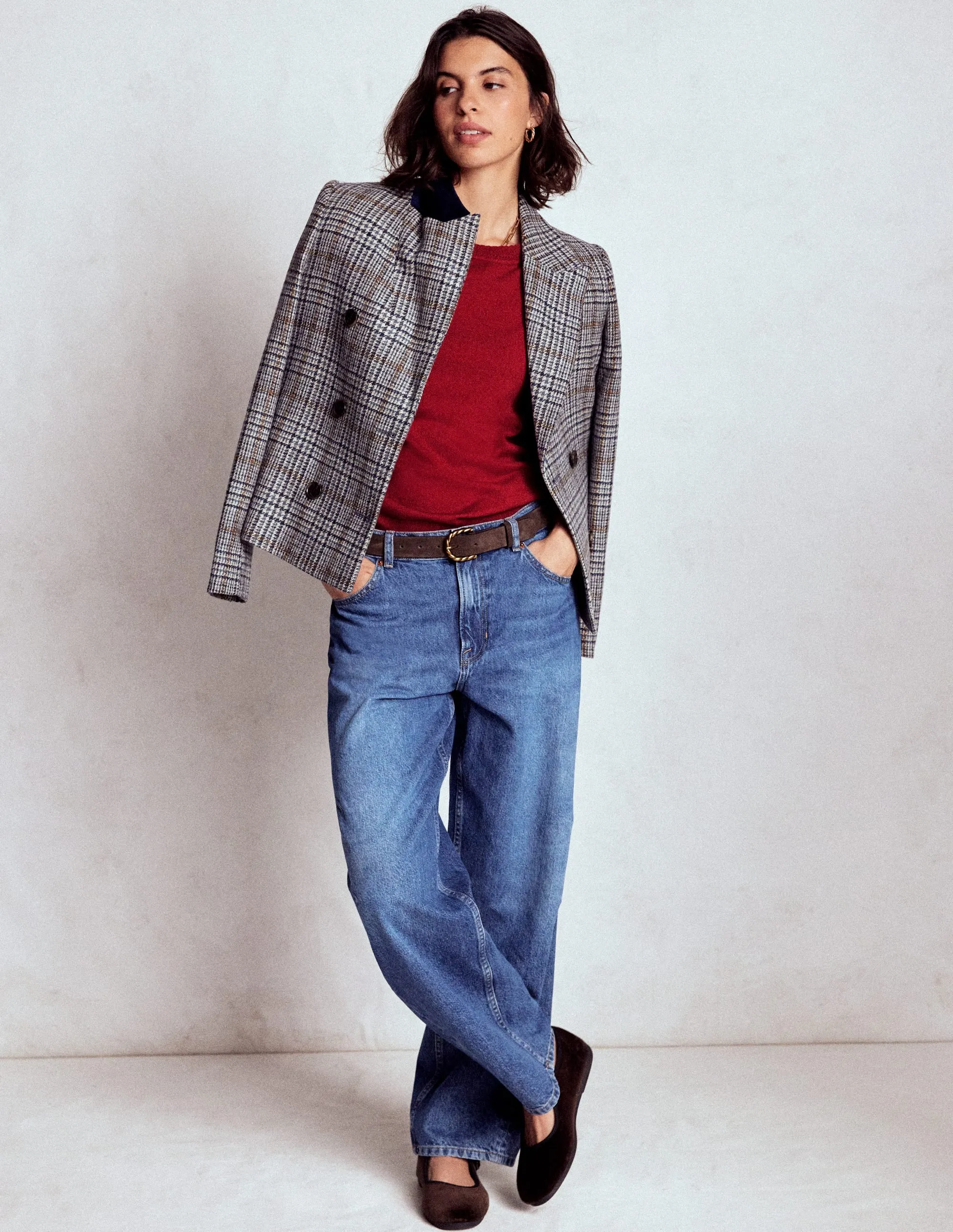 Knit Density Options Briony Stitch Jumper-Red Liquorice