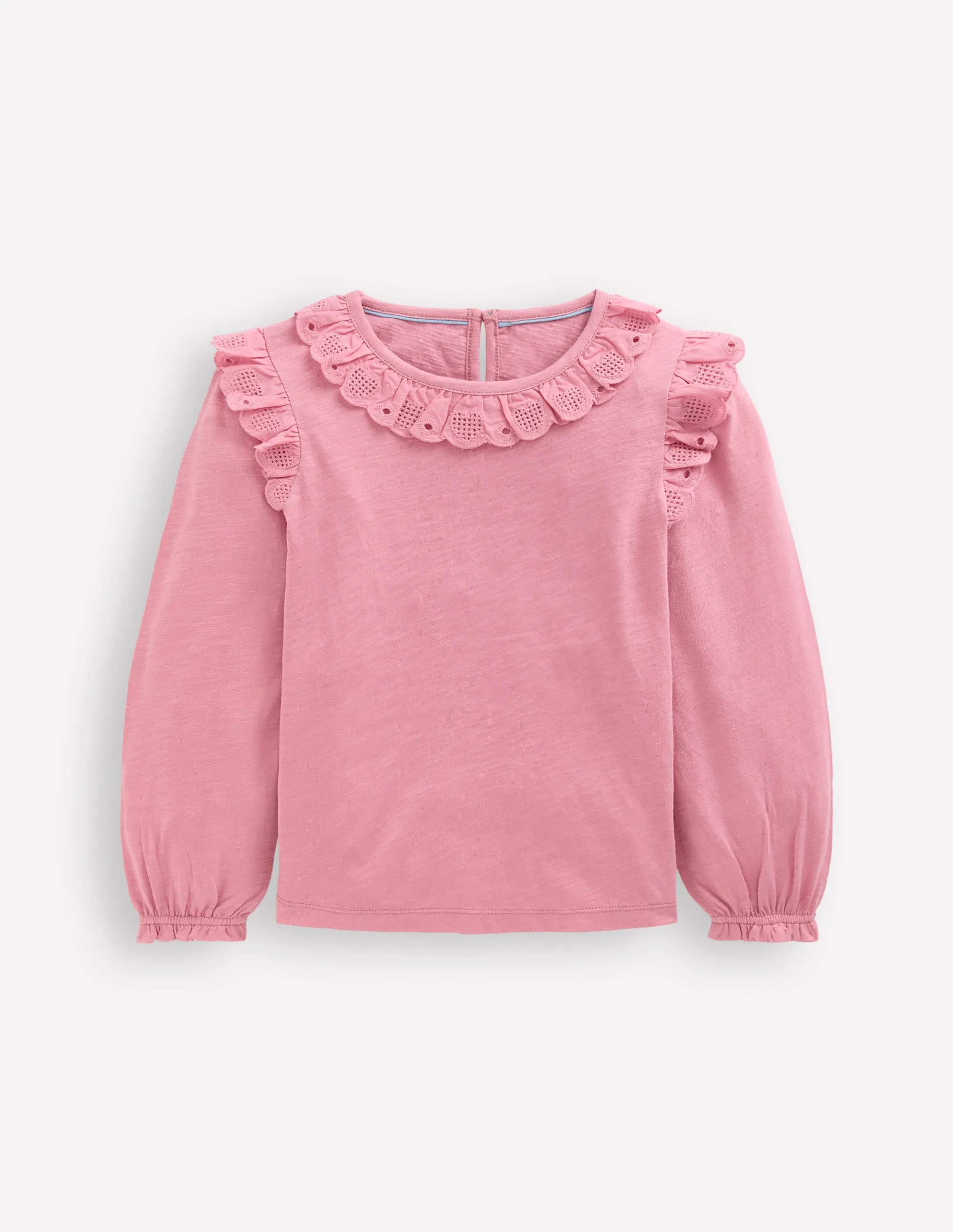 Broderie Heart Trim Top-Pink Haze Perfect Wear Fashion Must-Have