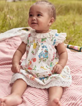 Broderie Ruffle Dress-Coconut Milk Fairies City Style