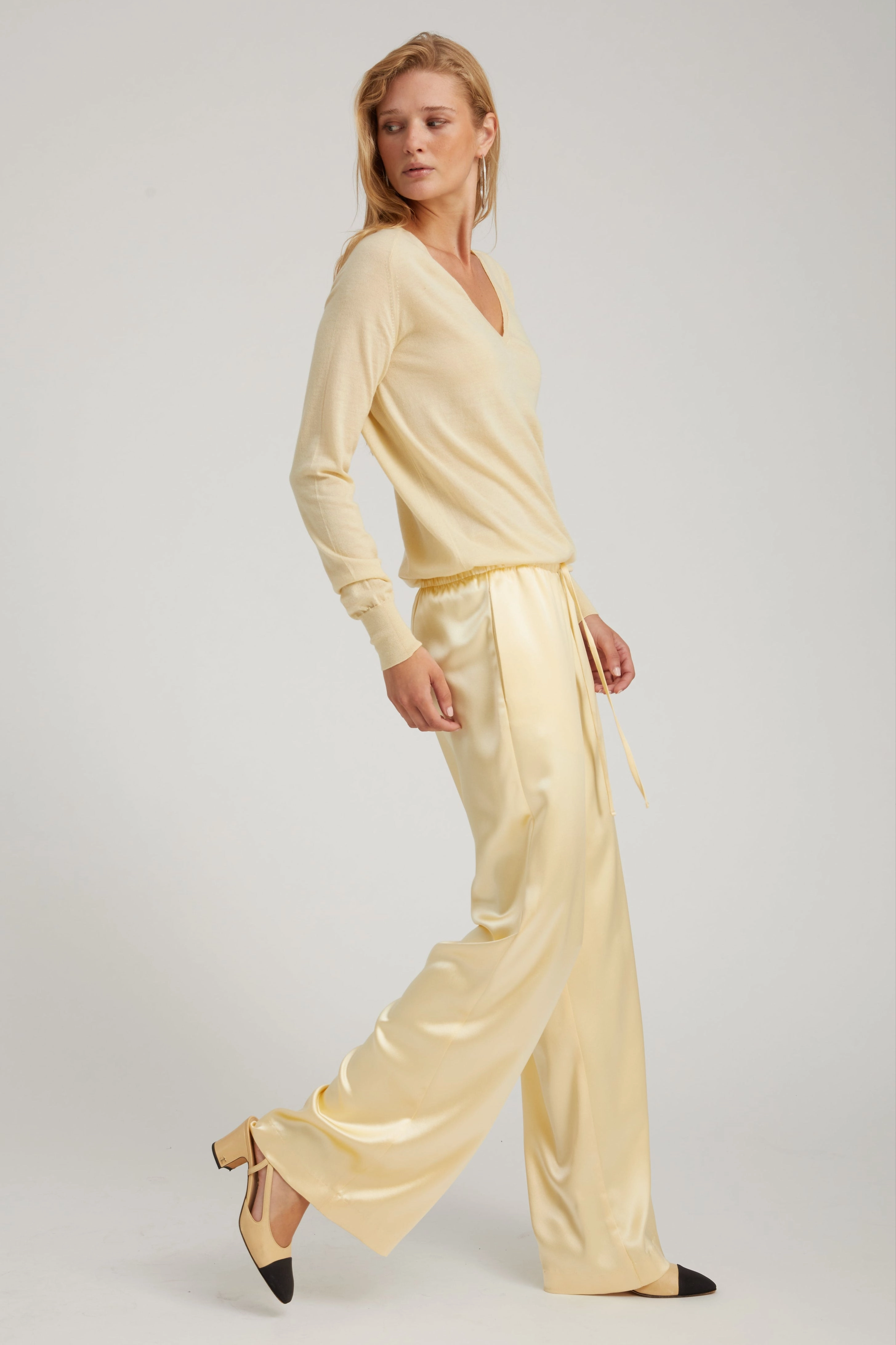 Butter Cashmere V-Neck Sweater BondedEdges Fade Resistant Finish