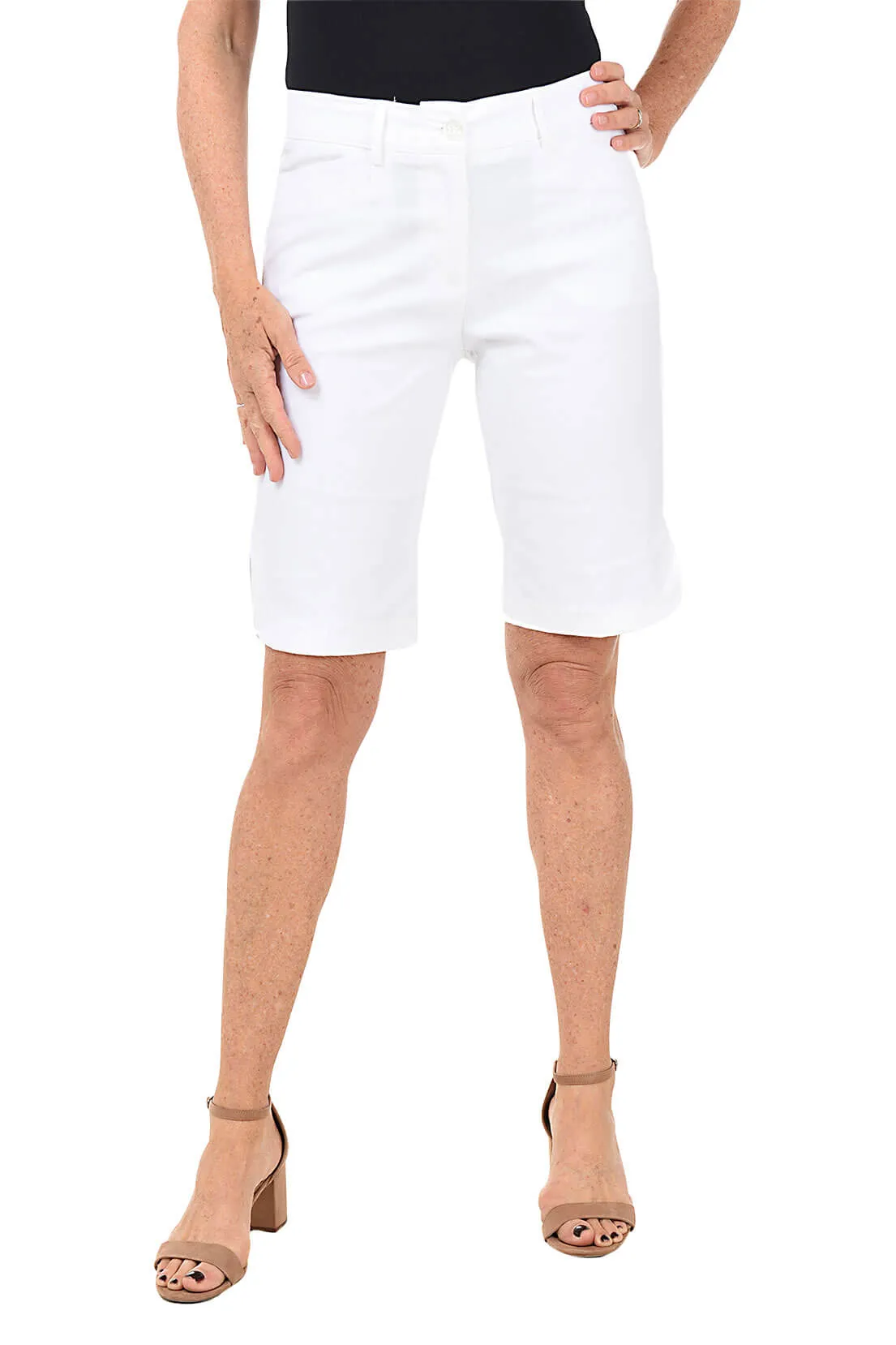 Soft Brushed Lining Button-Front Bermuda Short