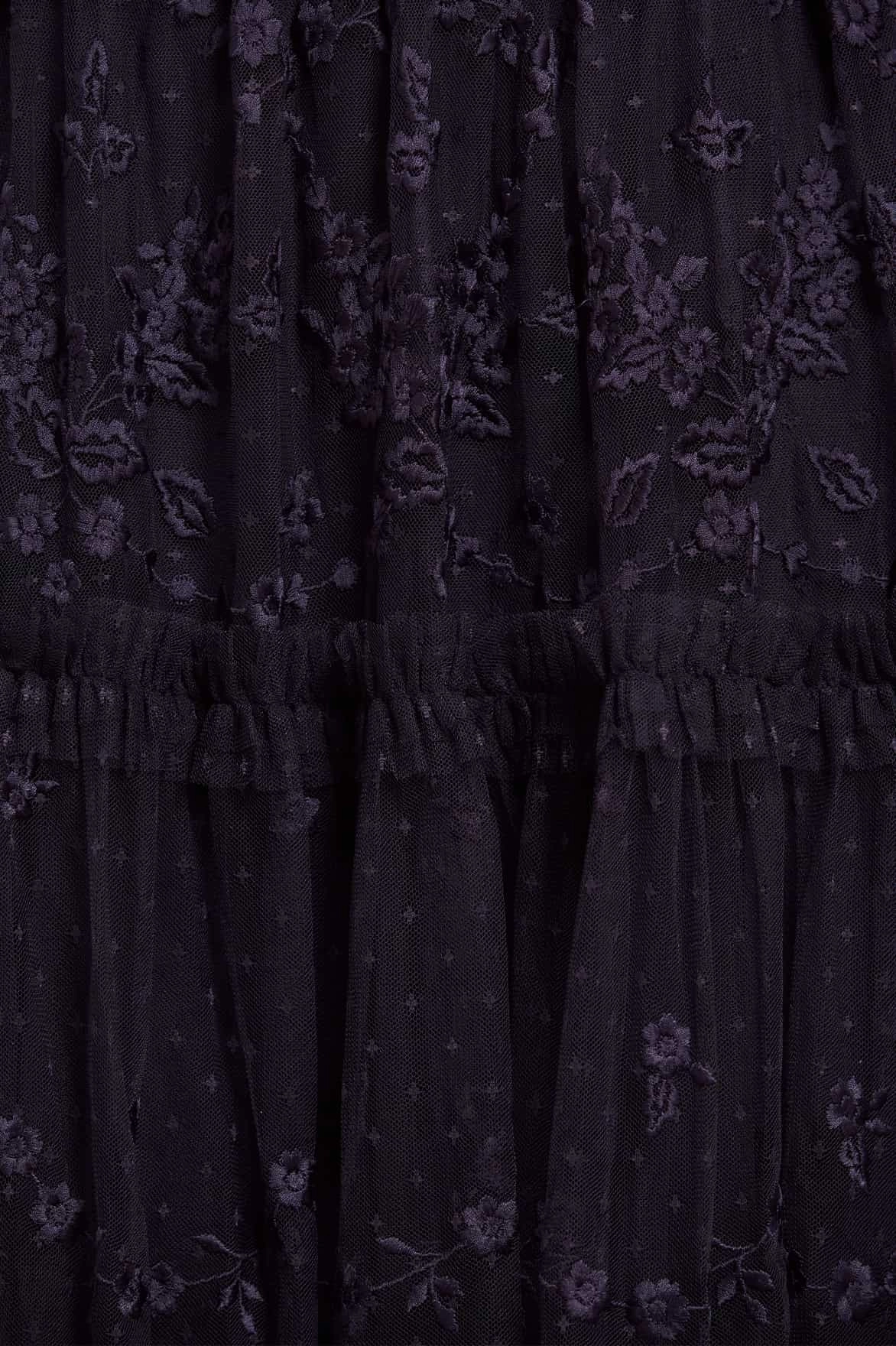 Effortless Piece Side Pleats Autumn Lace Long Sleeve Ankle Gown