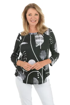 Biodegradable Fiber Composition Wrinkle Resistant Canvas Slub Knit Curved Hem Top