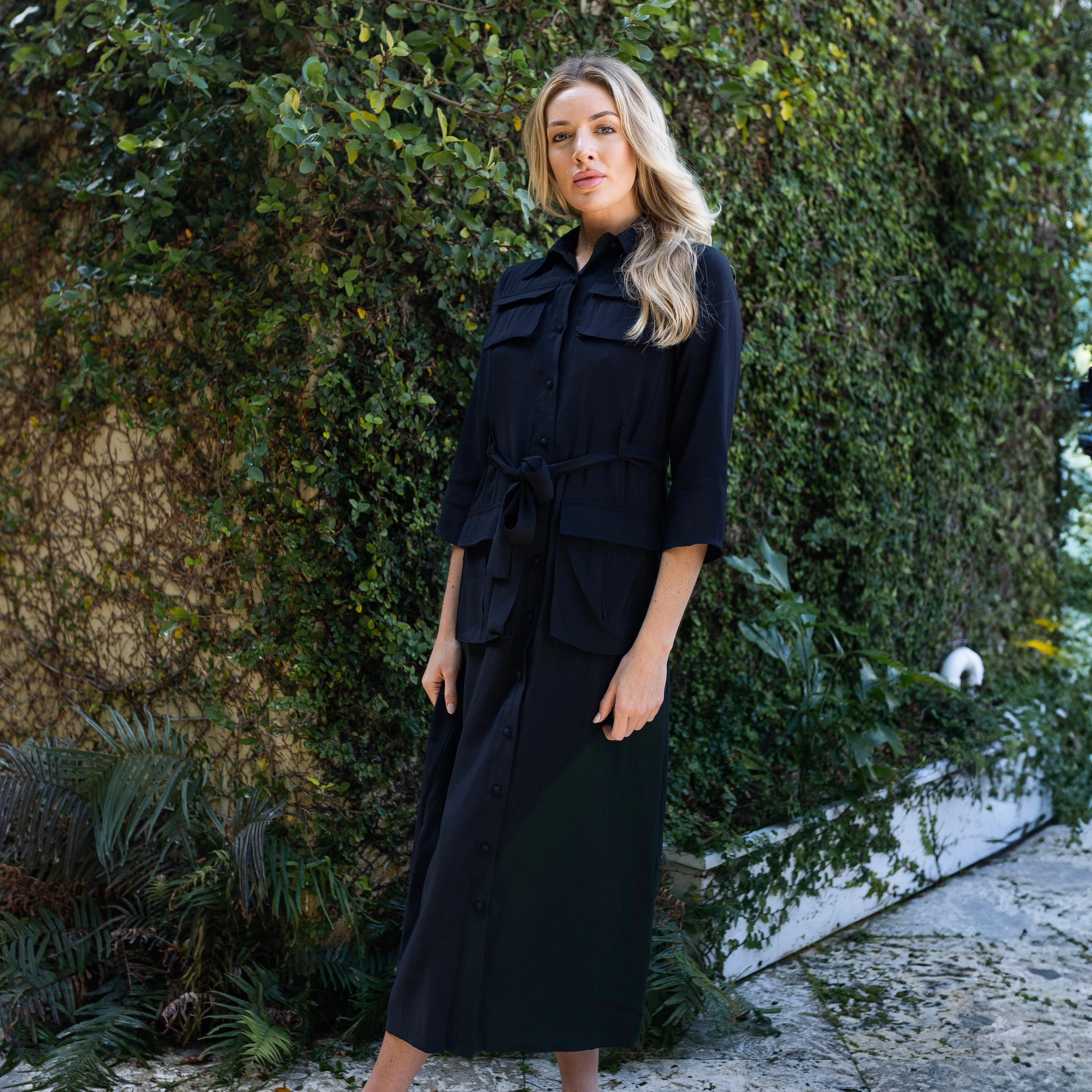 Belted Shirtdress | Black [Final Sale] Sophisticated Vibe spring outfit