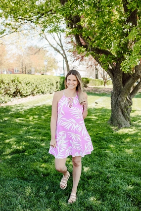 Cape May Dress Palm Leaf Orchid Light Comfort Delicate Details