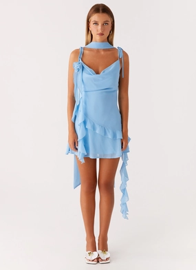 Carina Mini Dress - Blue