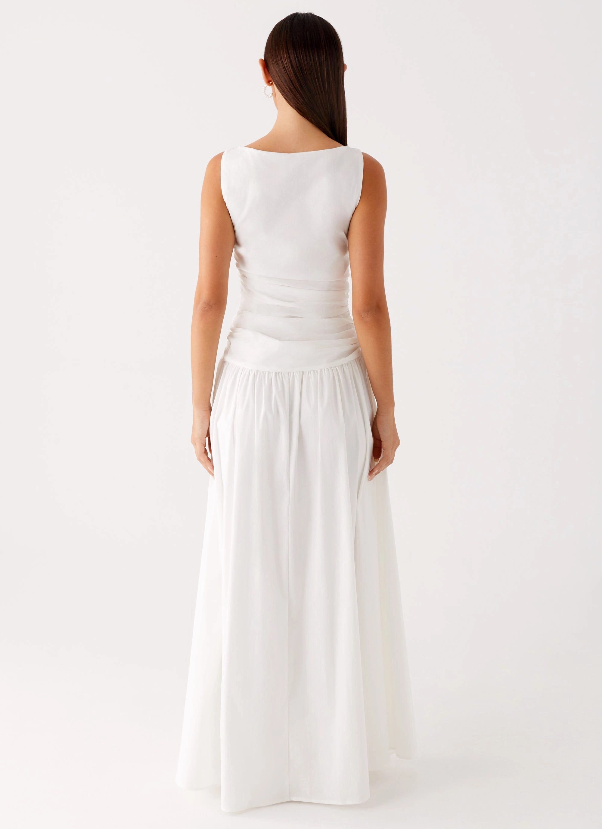 Carmel High Neck Maxi Dress - White