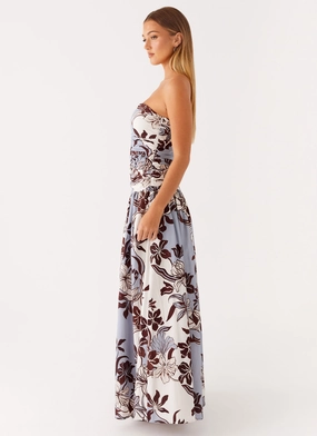 Carmel Maxi Dress - Bluewood Blossom
