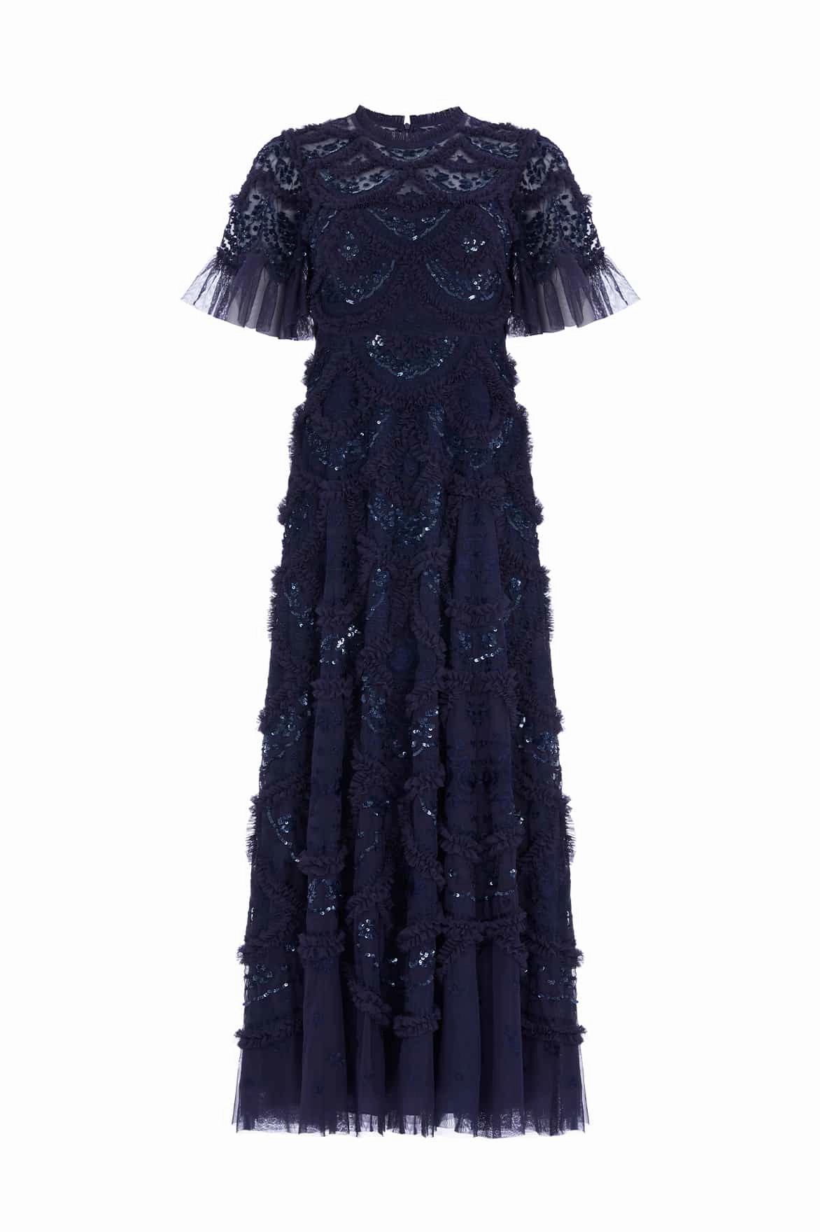 Carmen Ruffle Ankle Gown Lounge Vibe Simple yet sophisticated gown